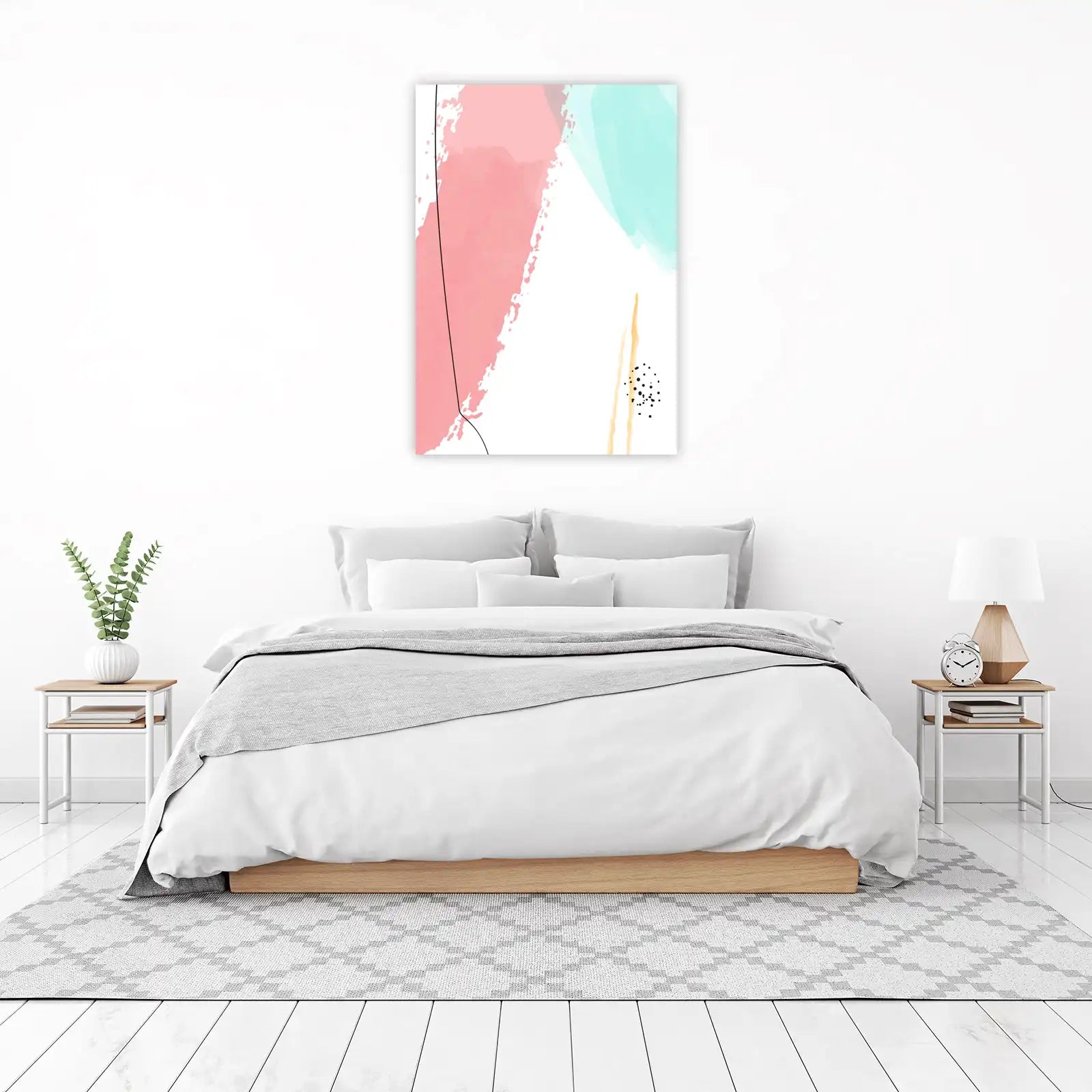 Modern Abstract Watercolor Splash Wall Art
