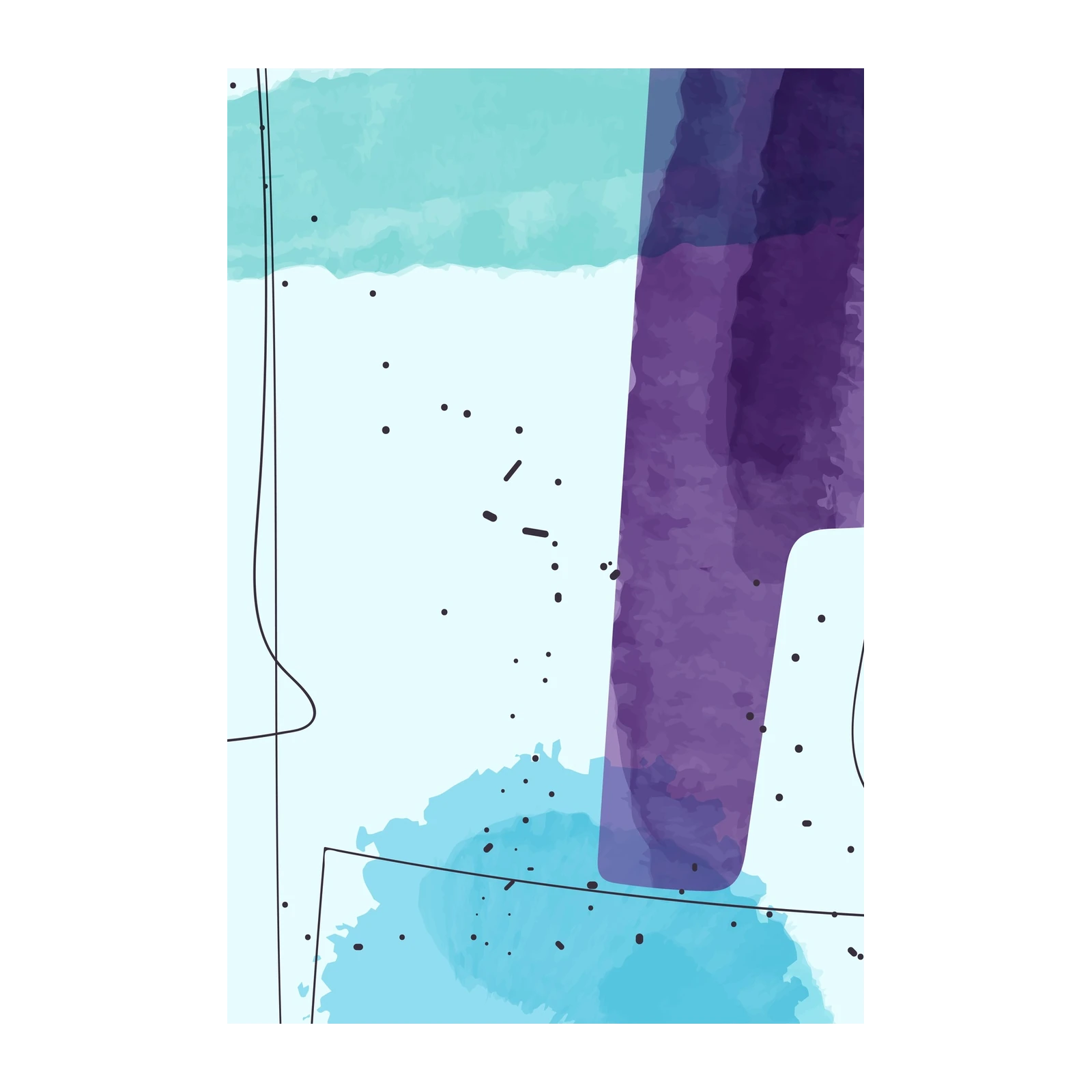Abstract Watercolor Splash Wall Art