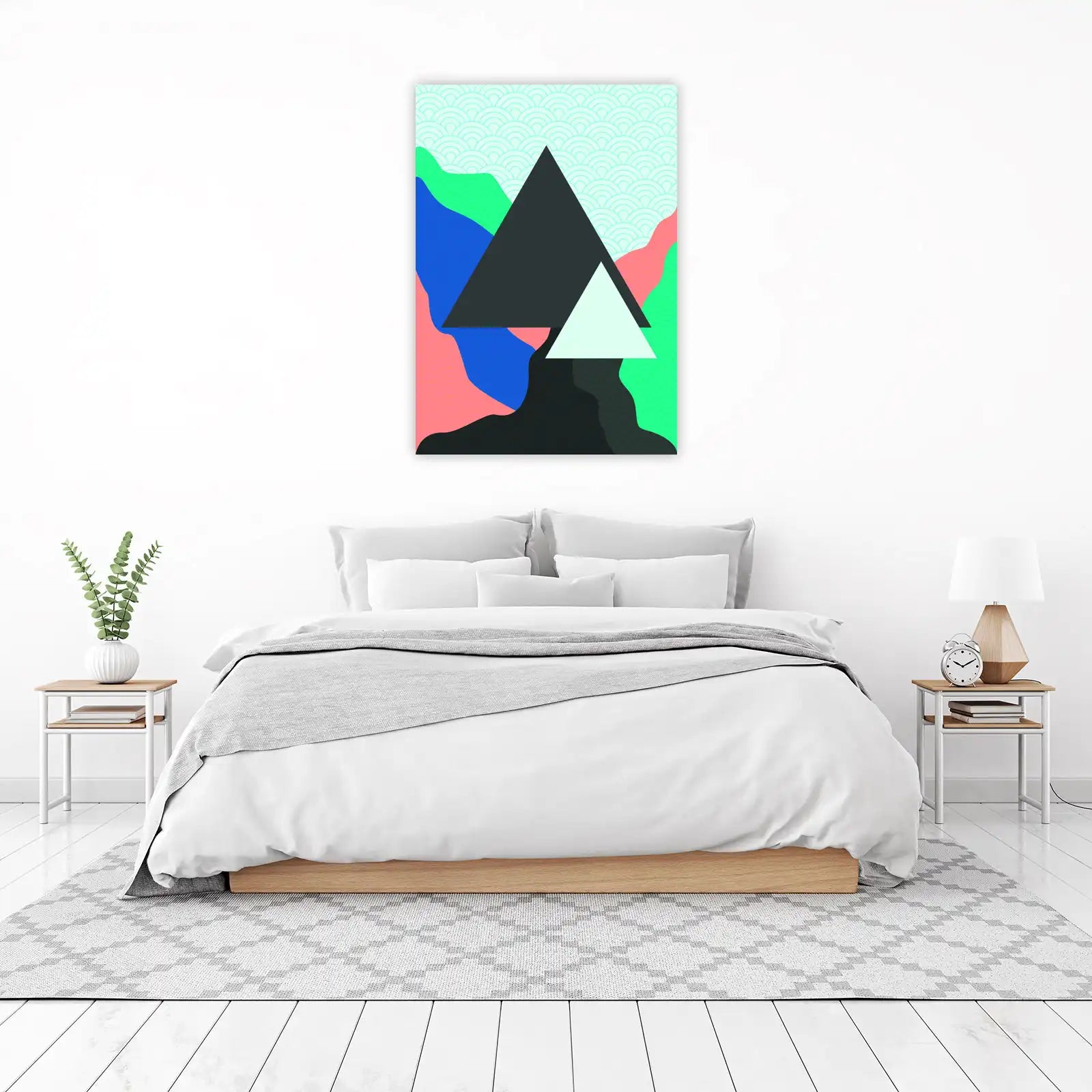 Abstract Geometric Mountain Wall Art