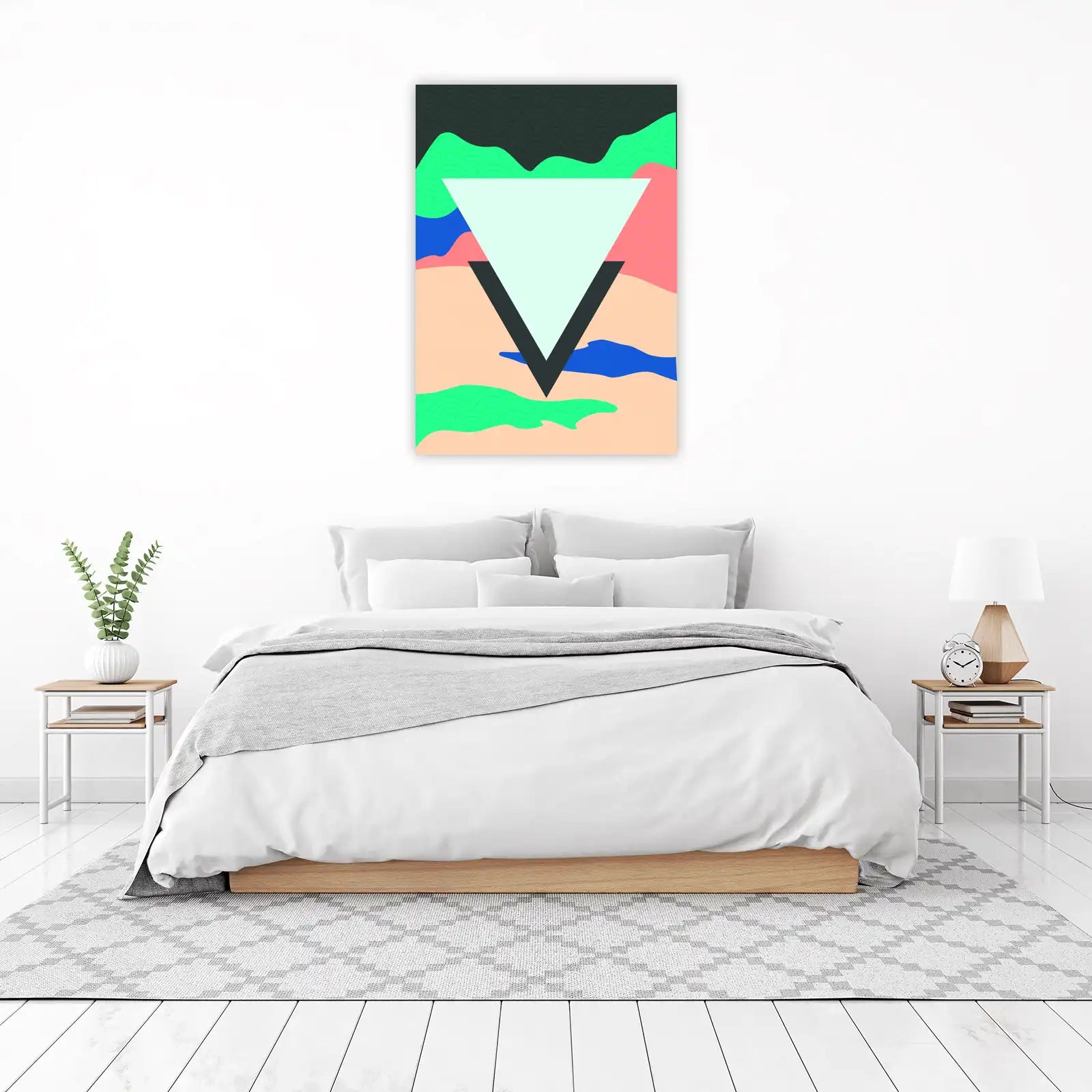 Abstract Geometric Wave Wall Art