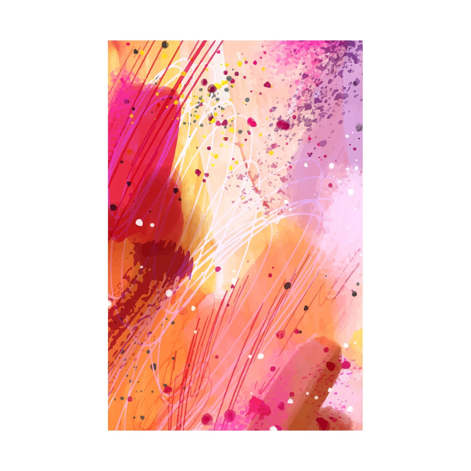 Vibrant Abstract Splatter Wall Art