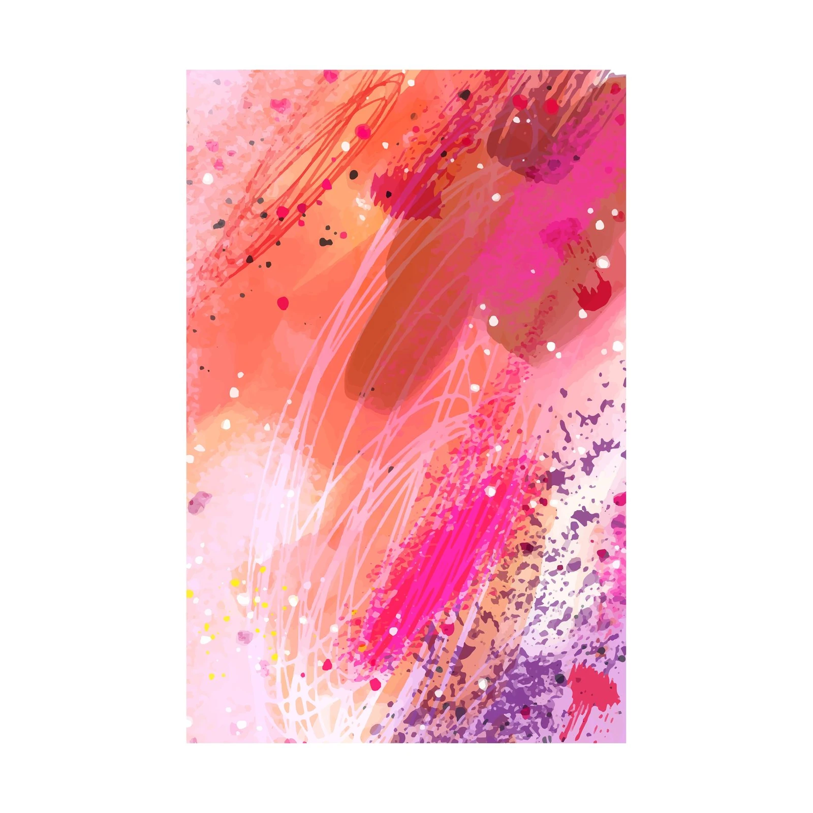 Vibrant Abstract Splash Wall Art