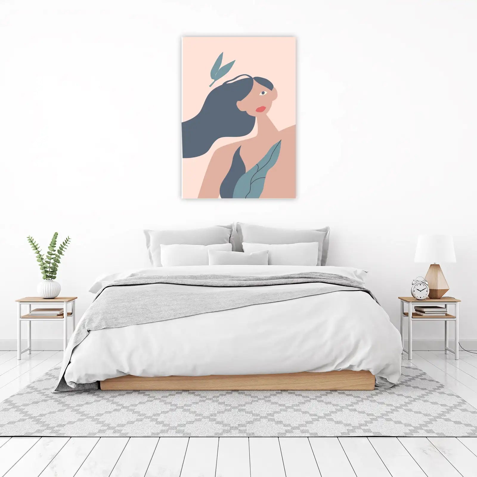 Serene Portrait Botanical Wall Art Wall Art