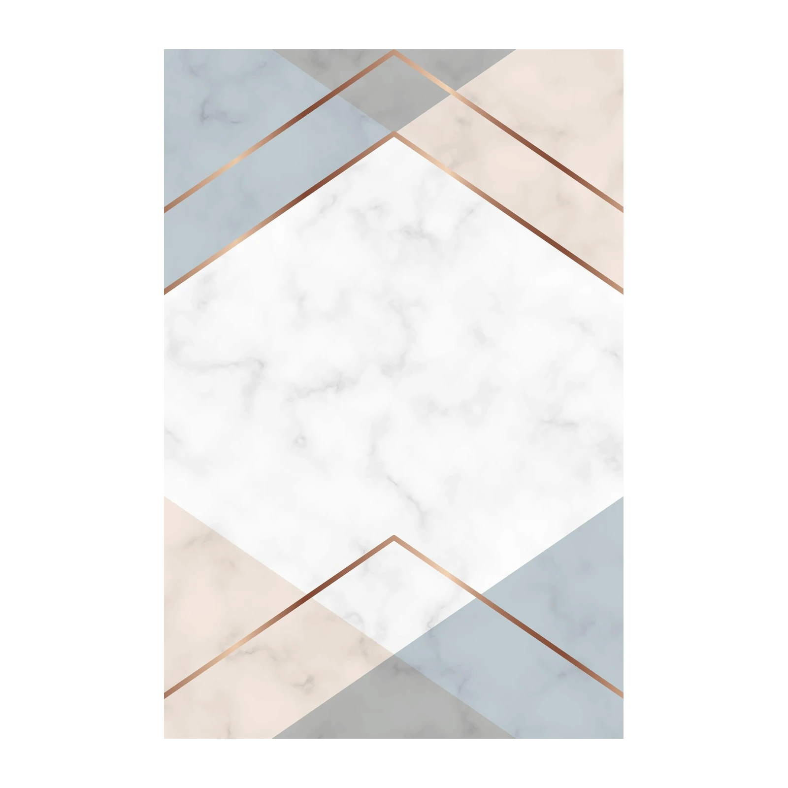 Geometric Marble & Rose Gold Wall Art