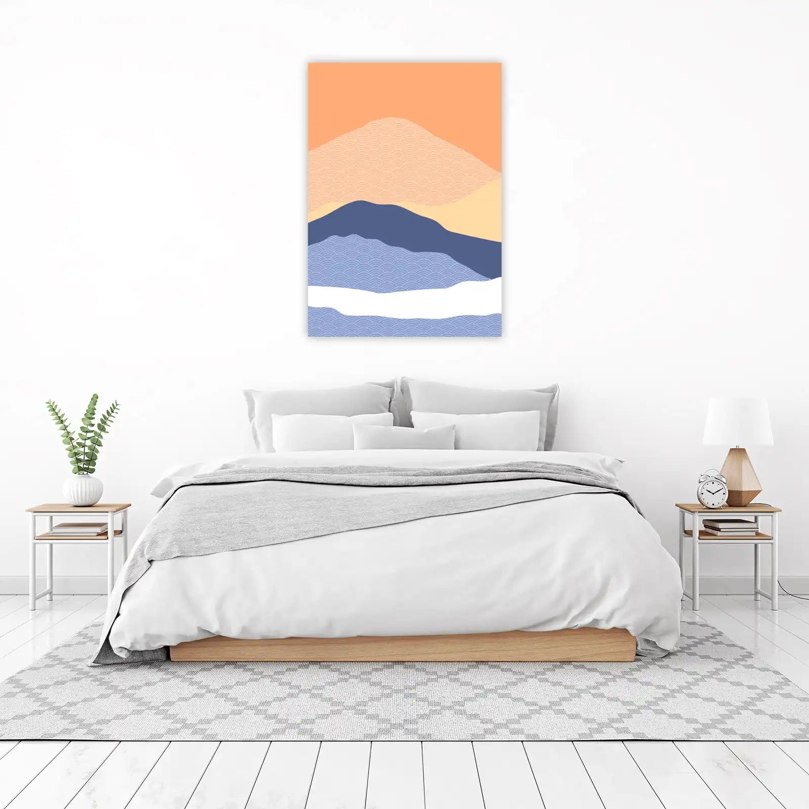 Serene Japanese Mountain Scape Wall Art