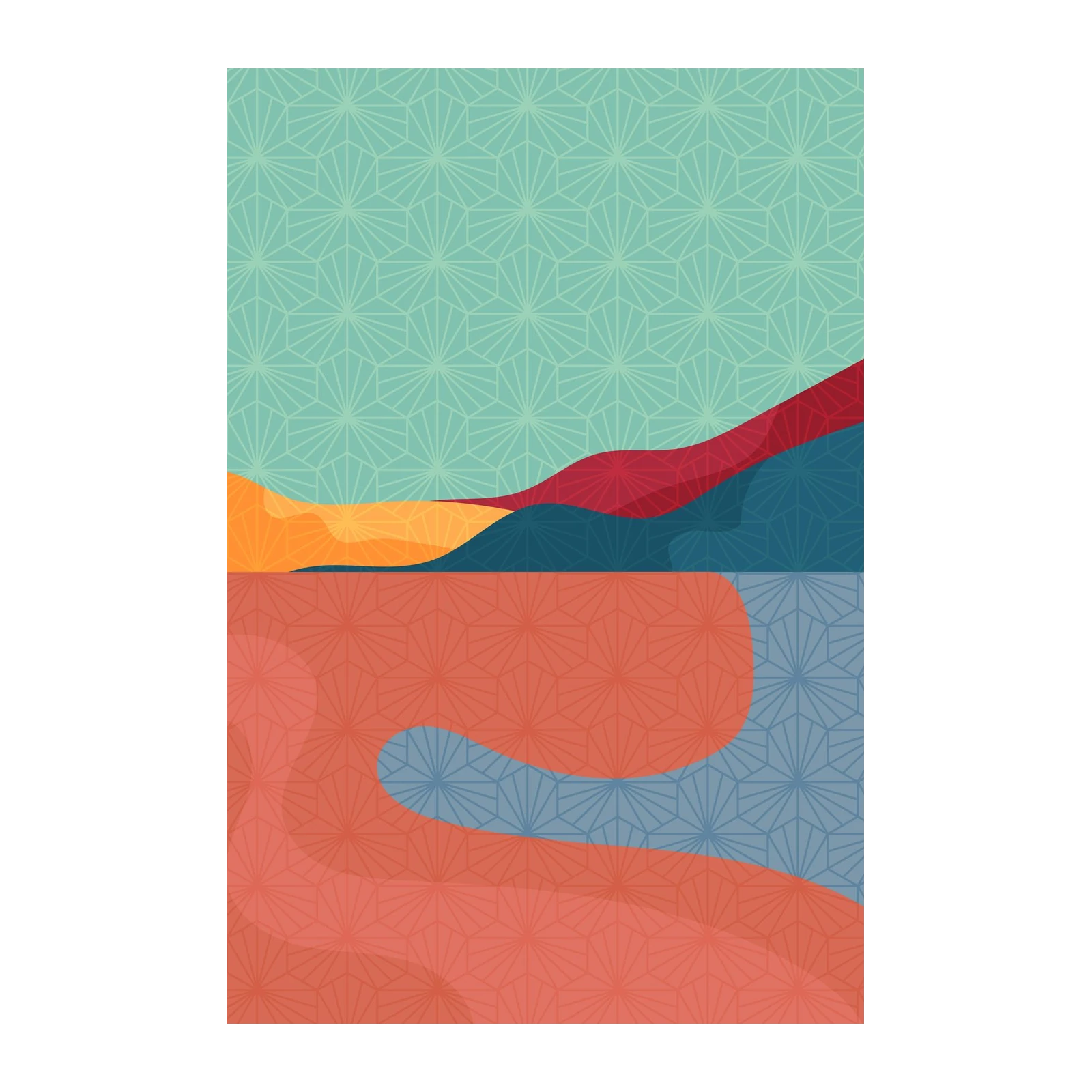 Abstract Geometric Landscape Wall Art