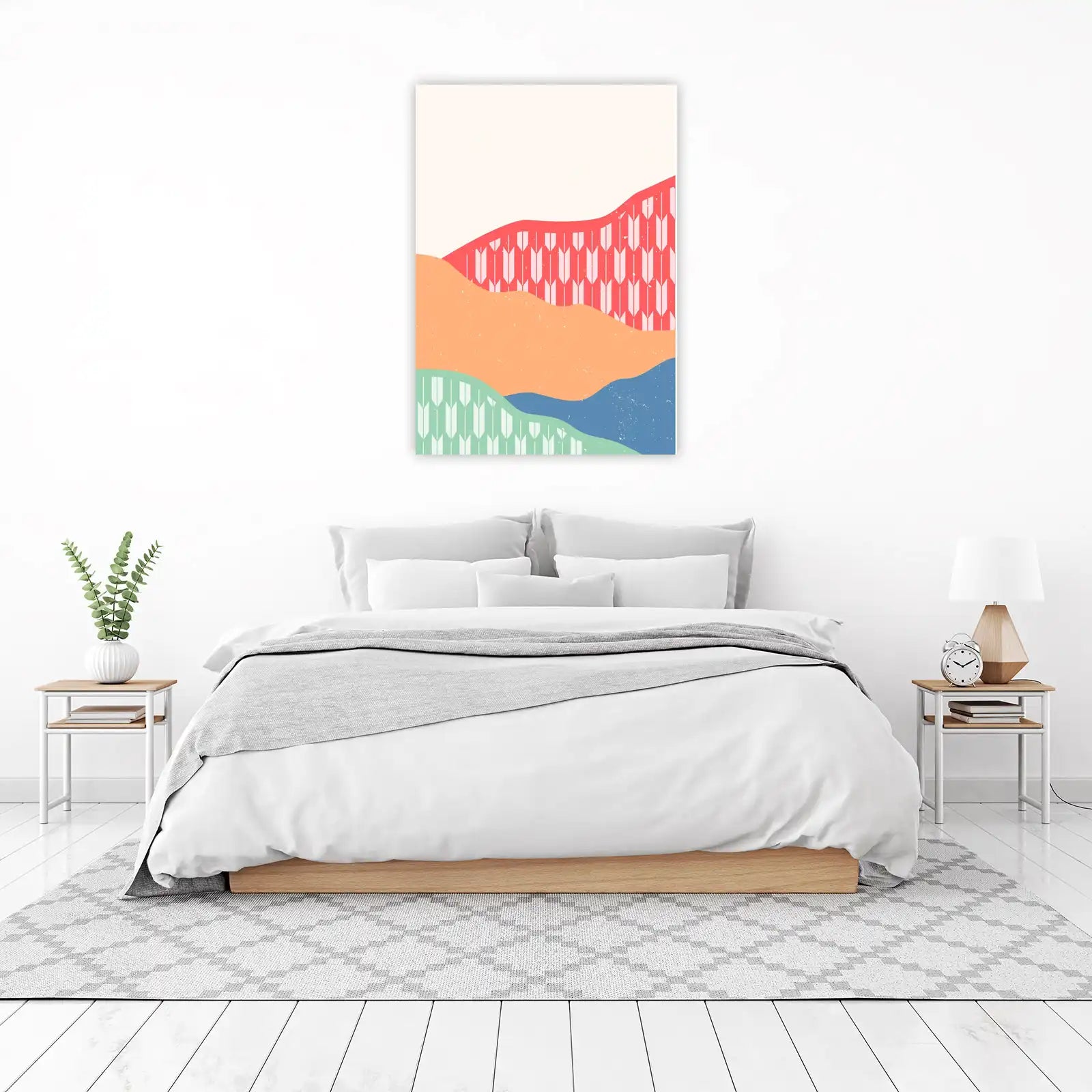 Japanese Arrow Pattern Landscape Wall Art