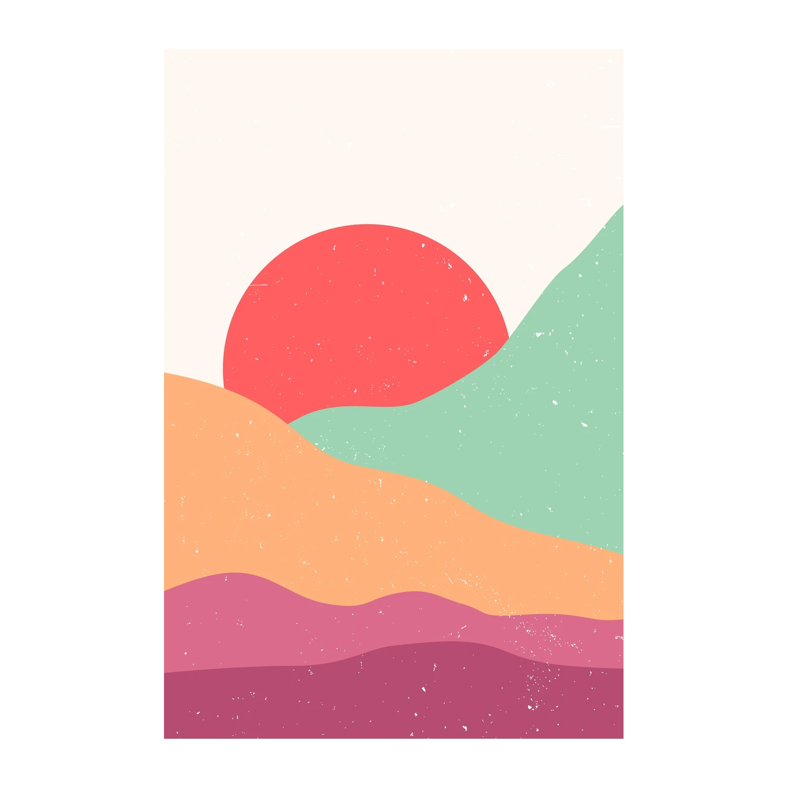 Abstract Sunset Landscape Wall Art