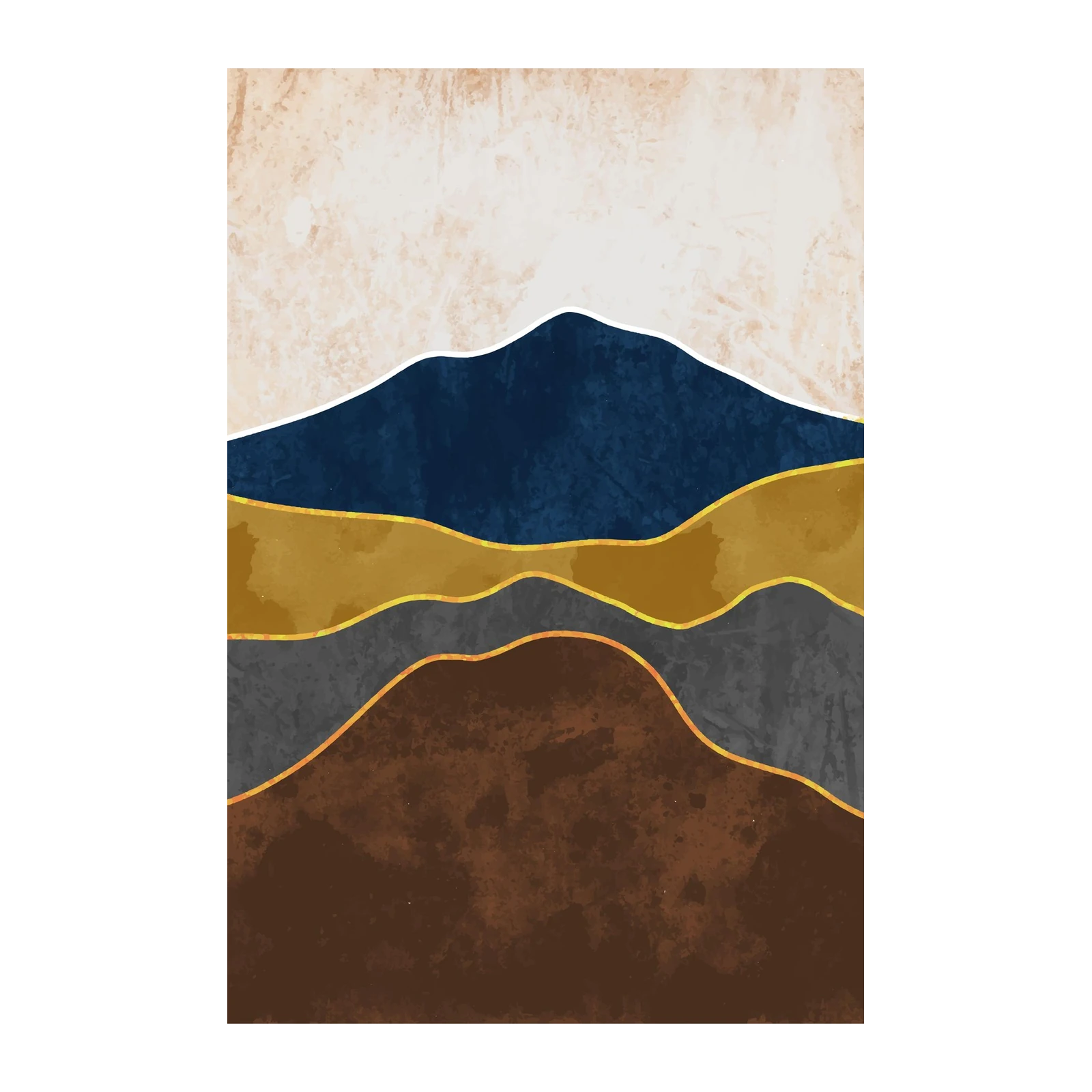 Abstract Geometric Mountains Wall Art
