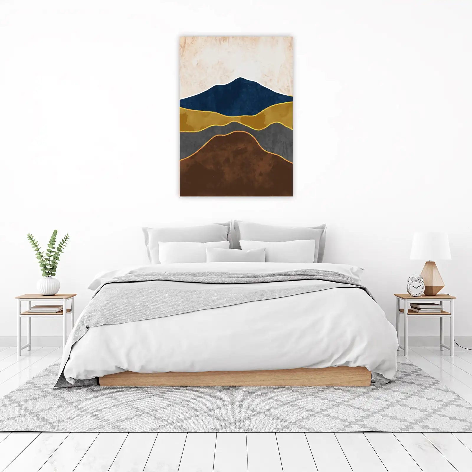 Abstract Geometric Mountains Wall Art