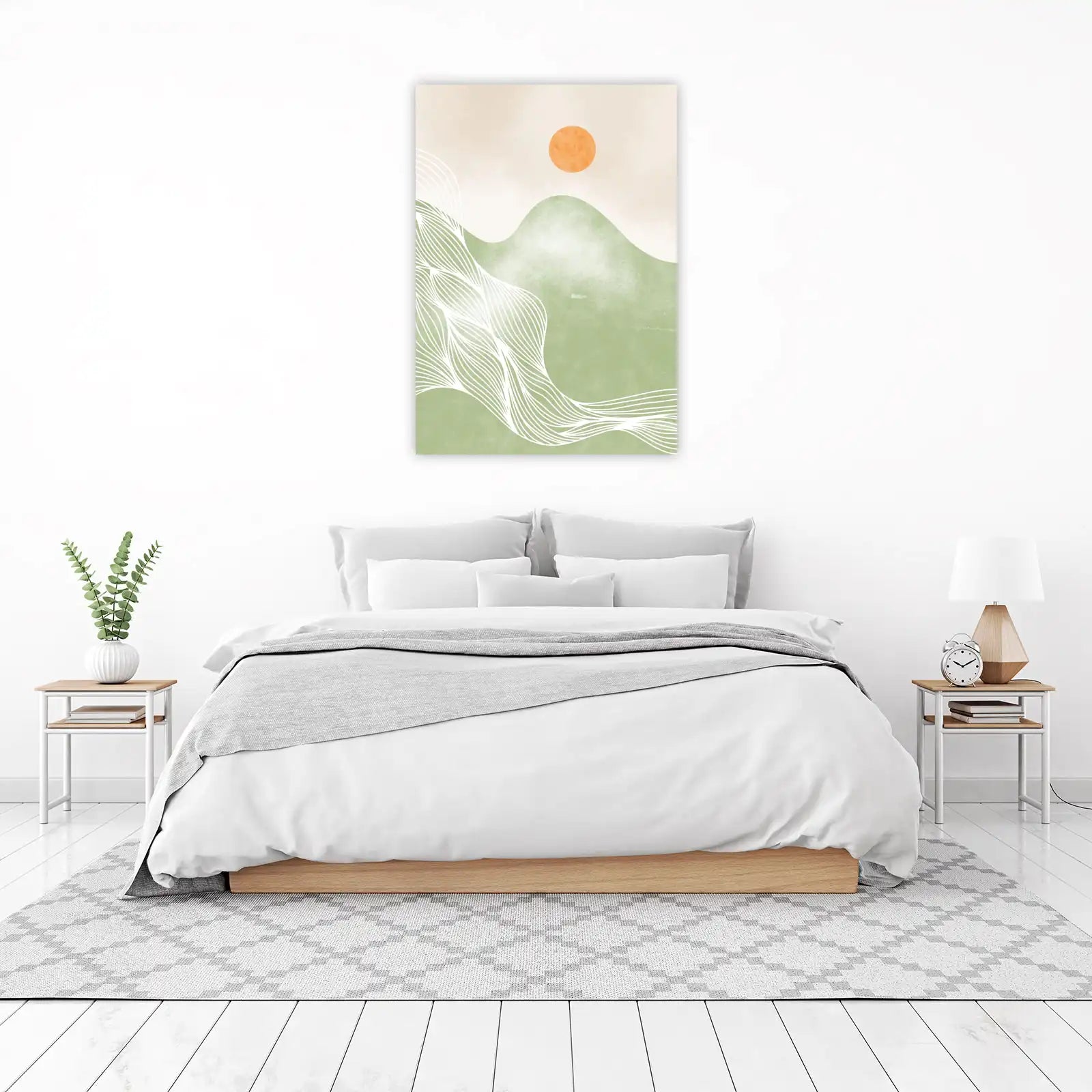 Abstract Mountain Sunrise Wall Art
