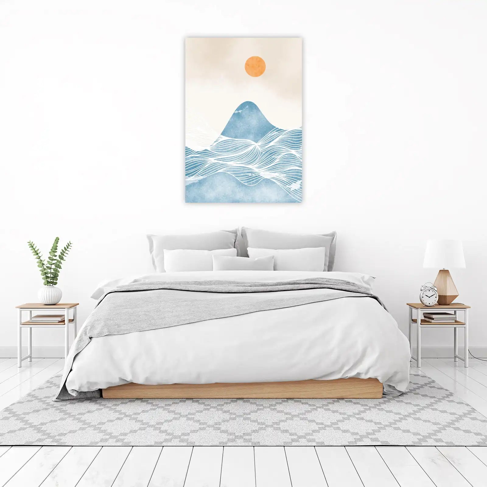 Abstract Mountain Sunset Wall Art
