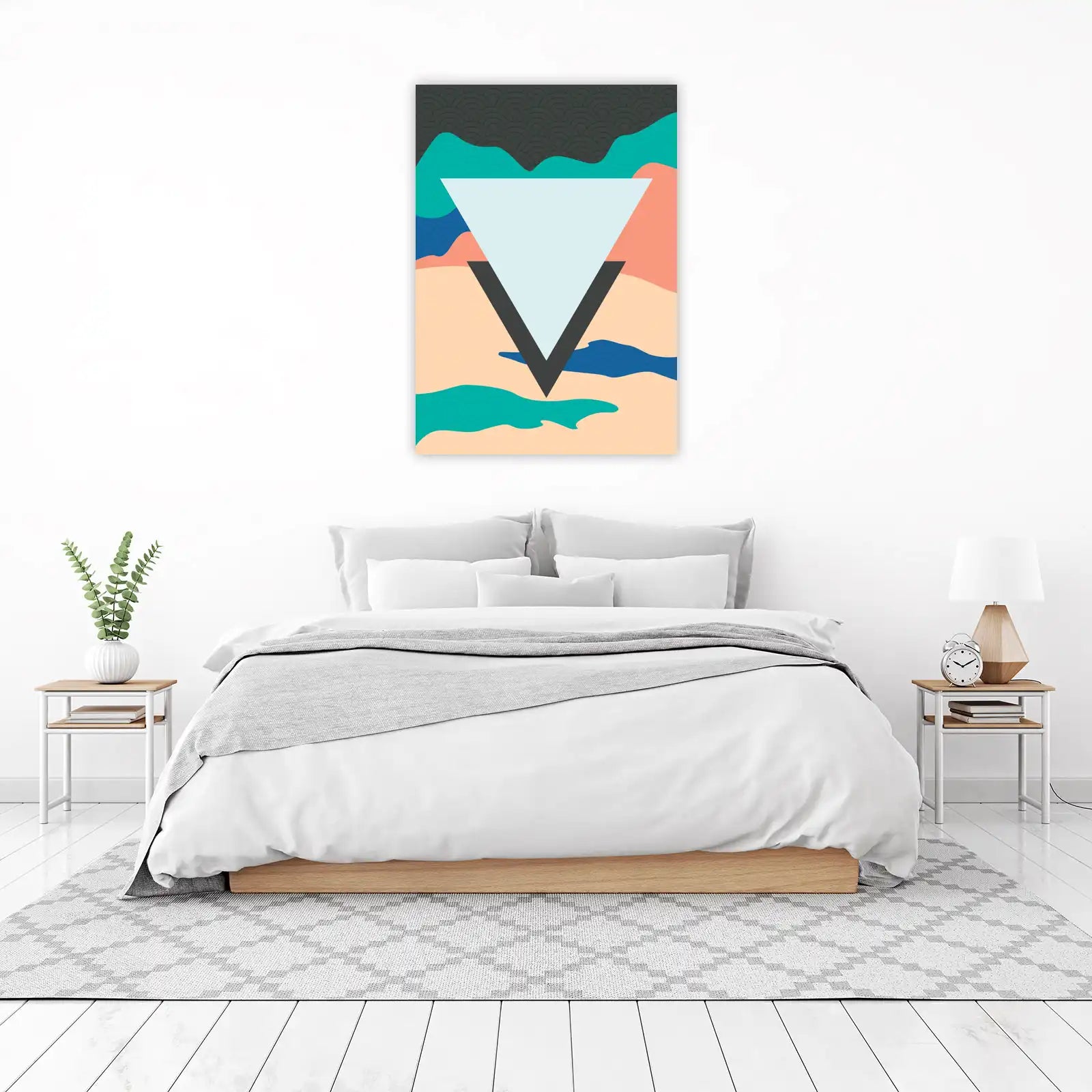Abstract Wave Geometric Wall Art