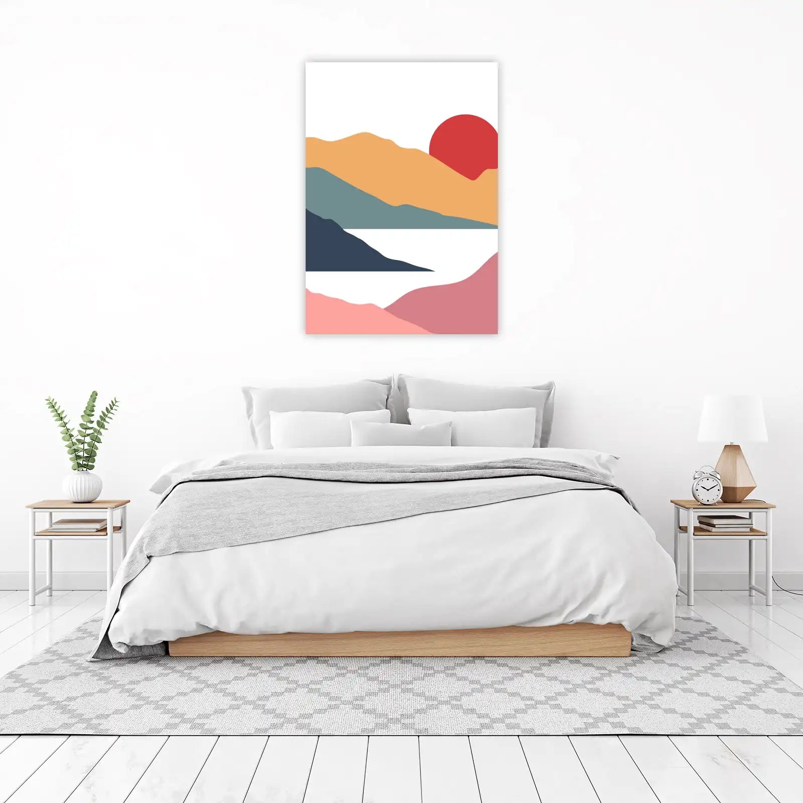 Abstract Sunset Landscape Wall Art for Modern Homes