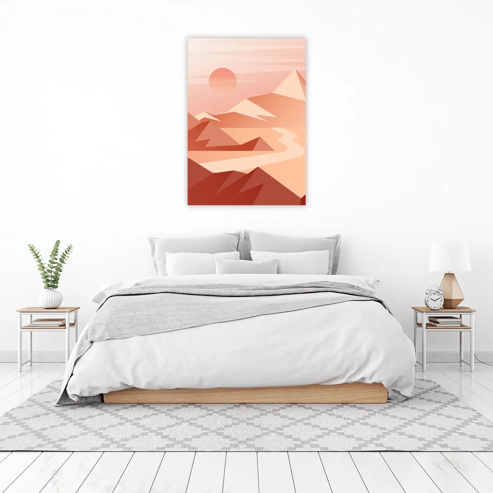 Desert Sunset Geometric Wall Art