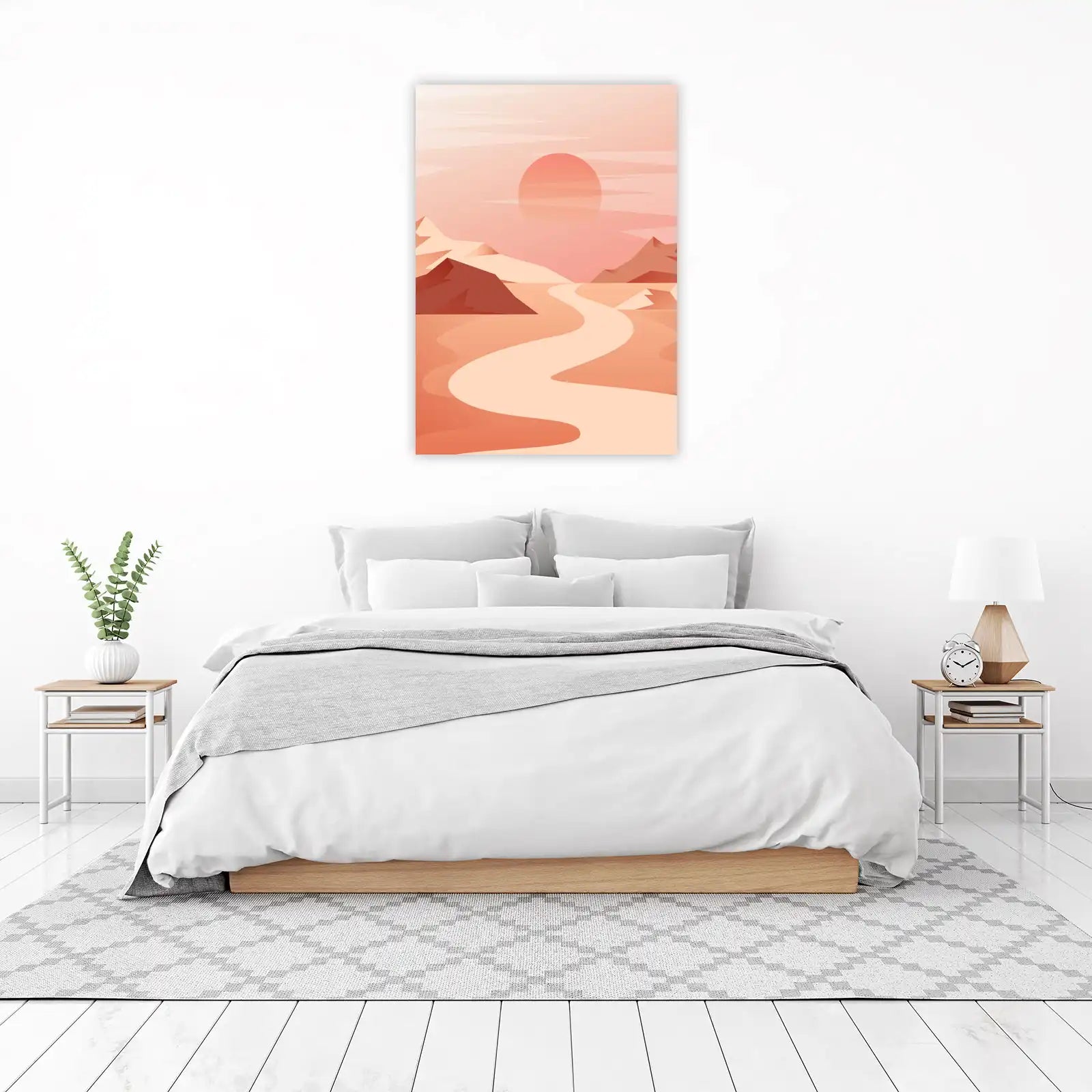 Serene Desert Sunset Minimalist Wall Art