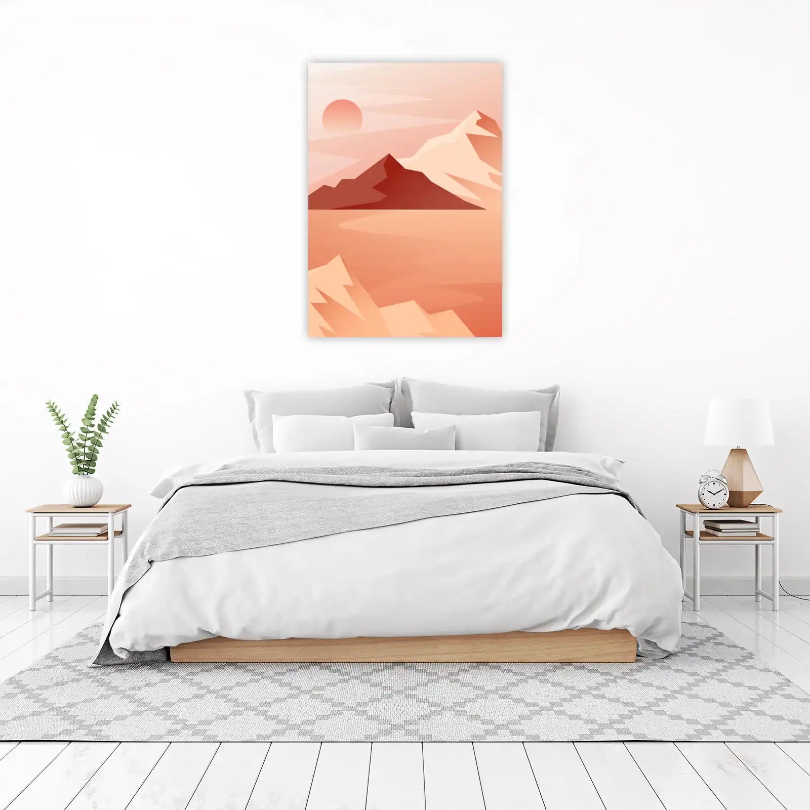 Serene Desert Sunset Landscape Wall Art