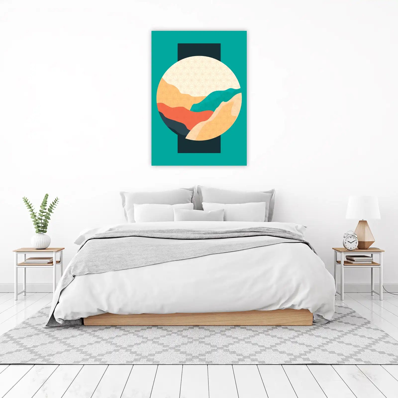 Abstract Landscape Circle Wall Art - Modern Wall Art