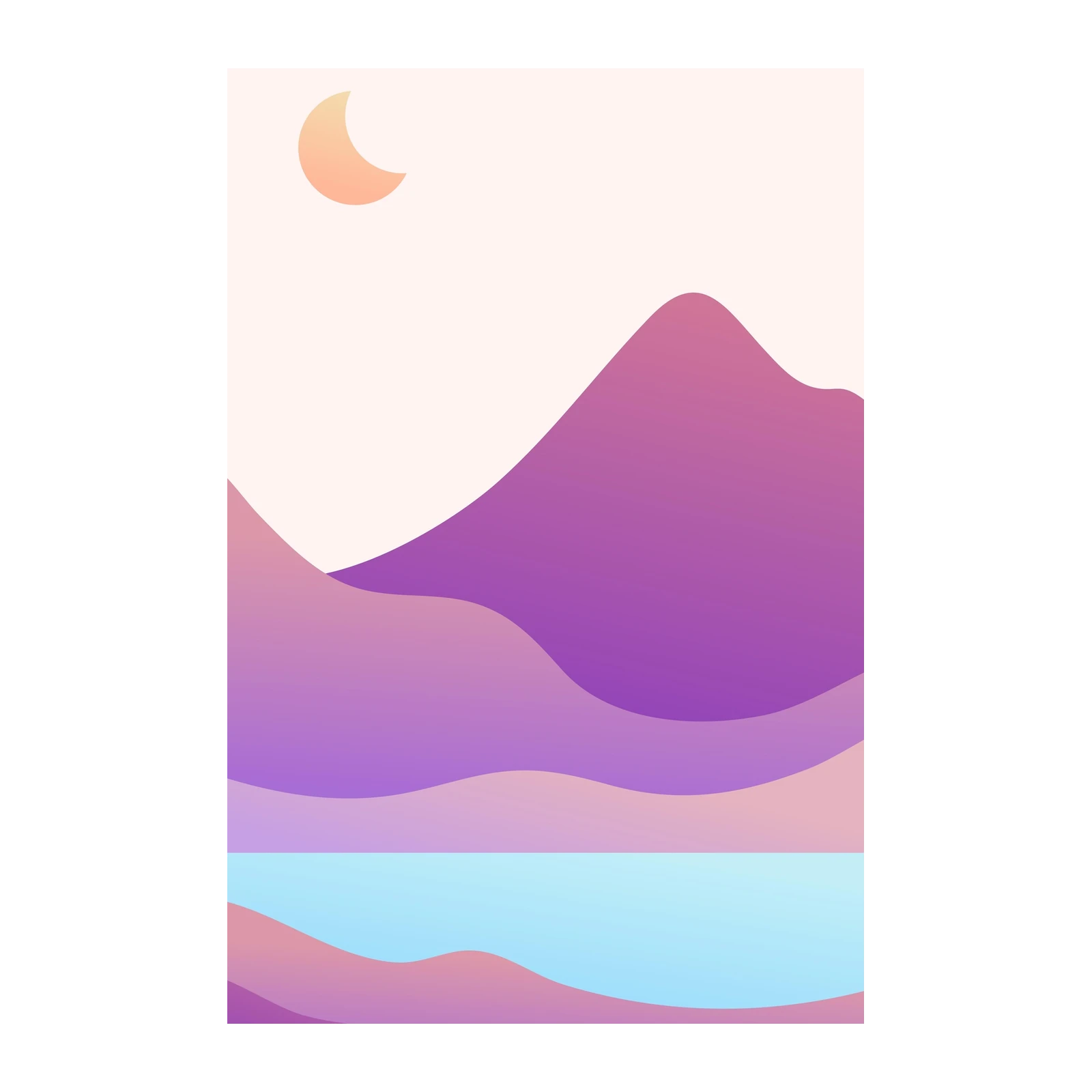 Serene Sunset Landscape Wall Art