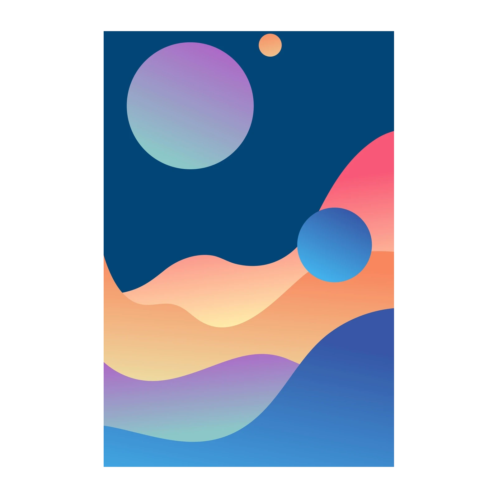 Abstract Gradient Landscape Wall Art