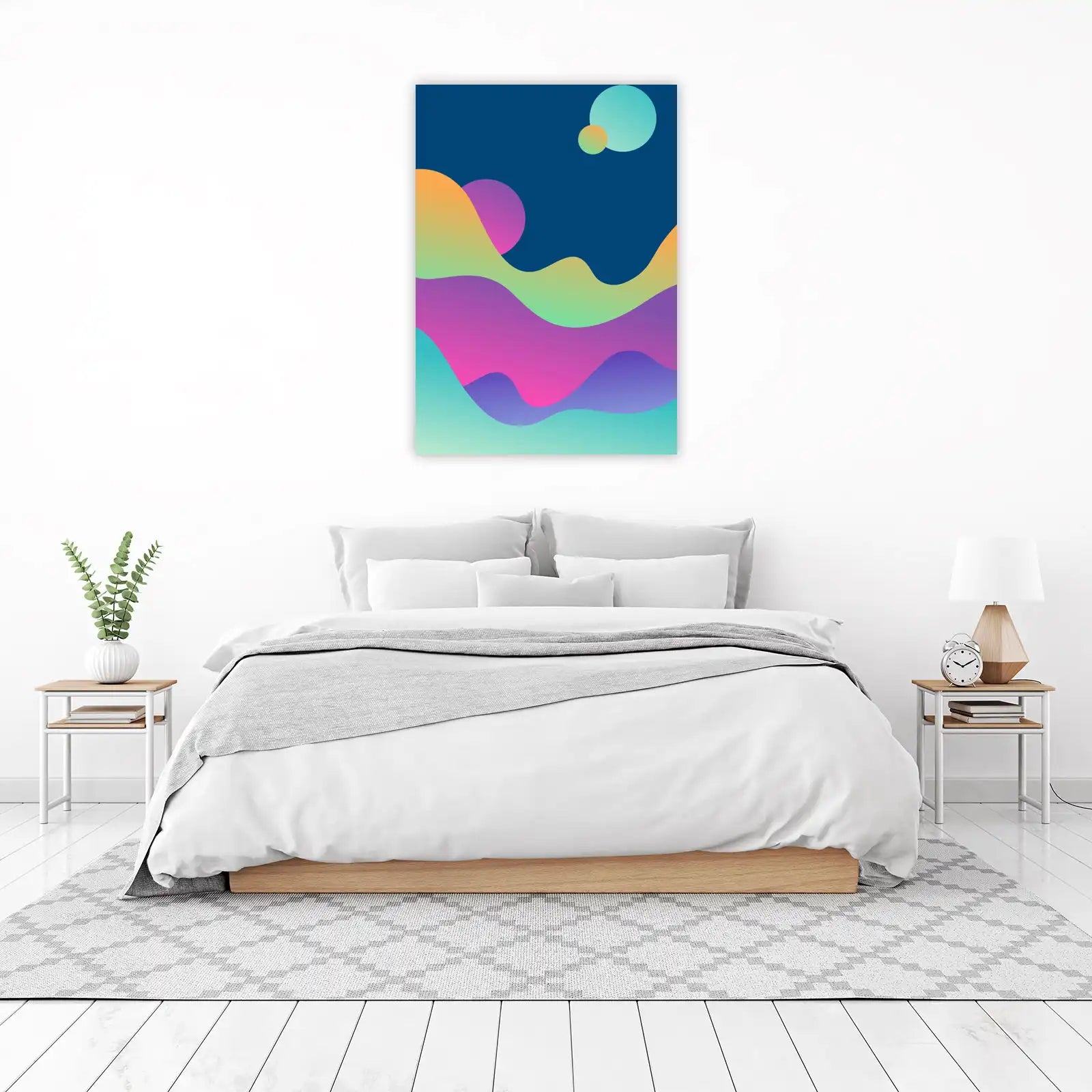 Vibrant Gradient Landscape Wall Art