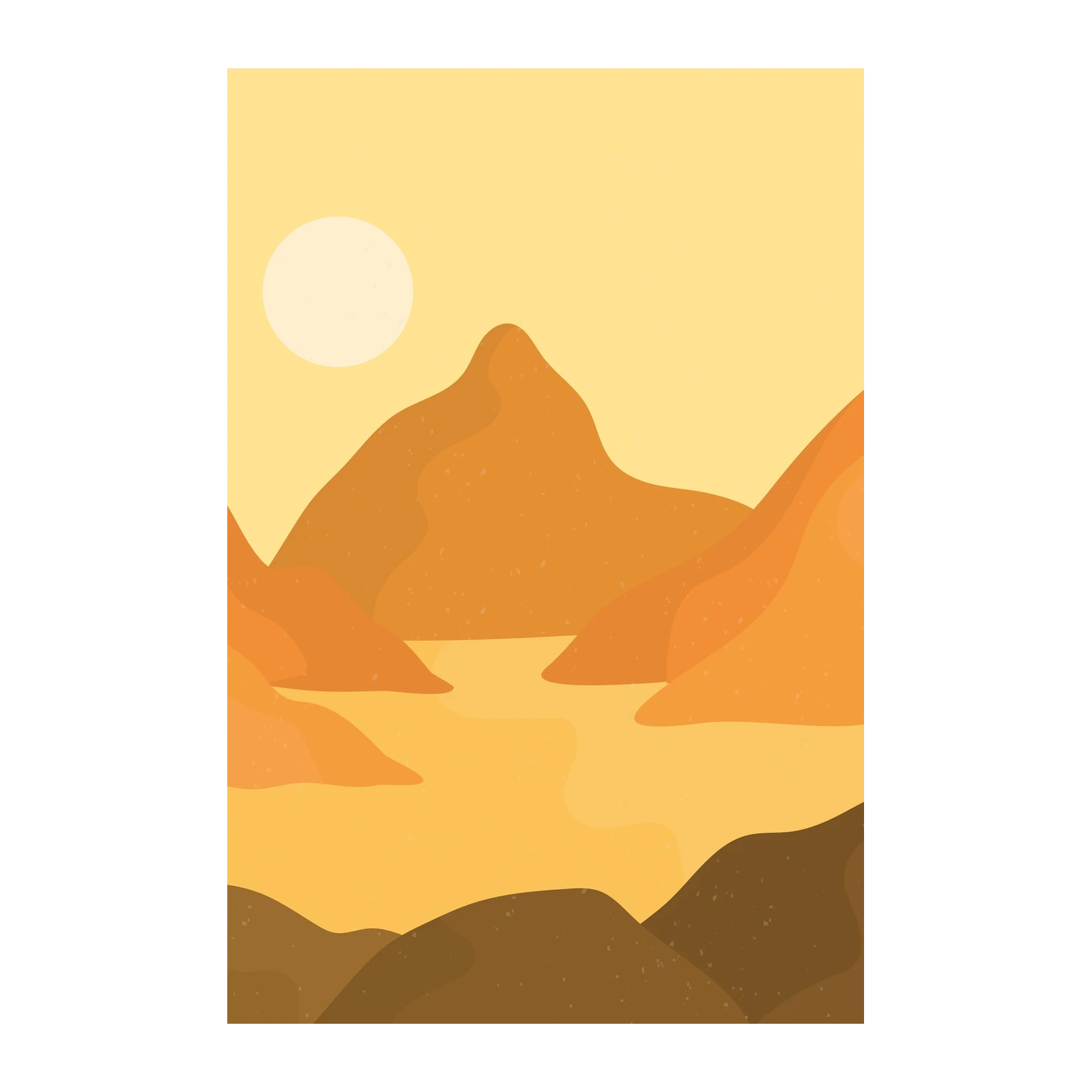 Abstract Desert Landscape Wall Art