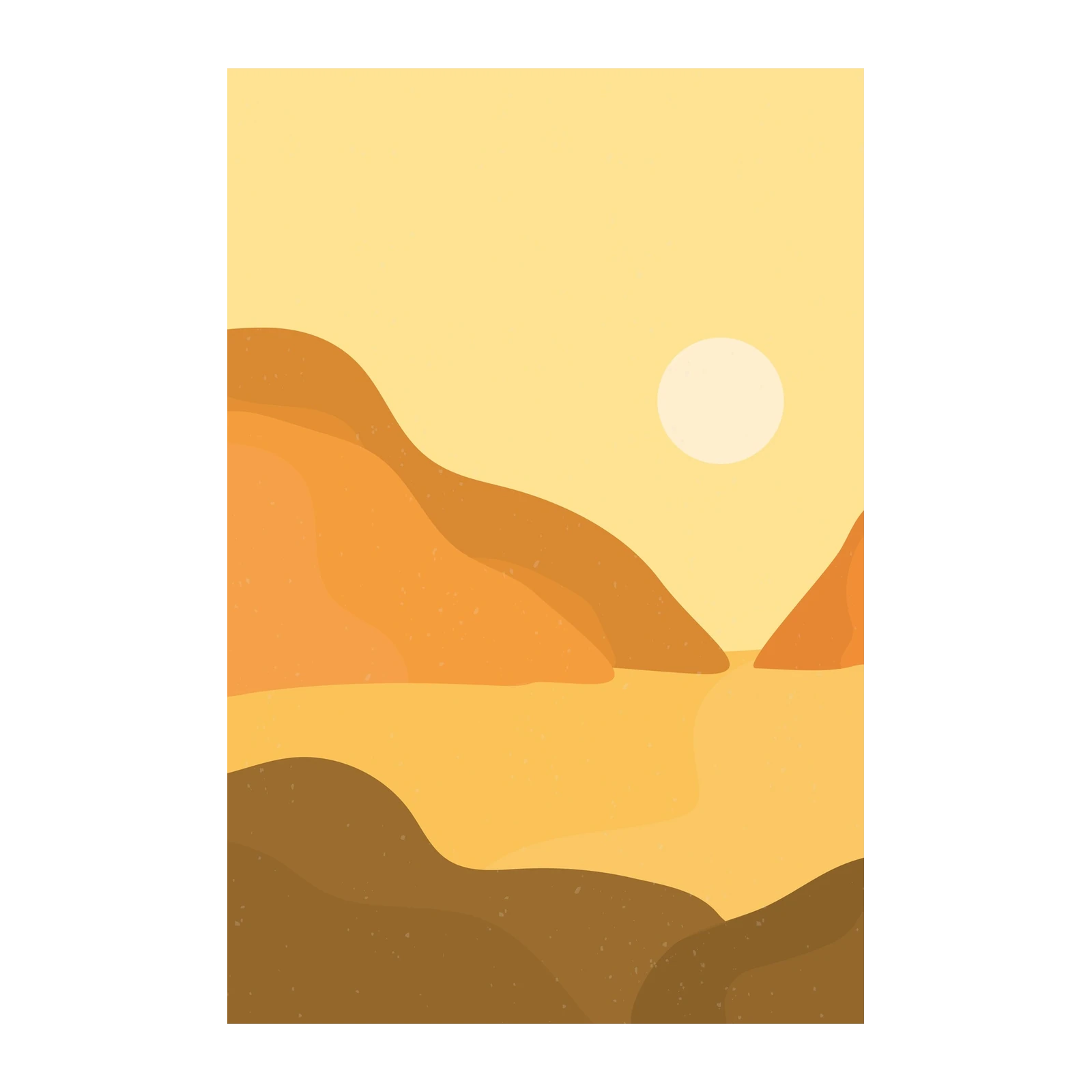 Abstract Desert Sunset Wall Art
