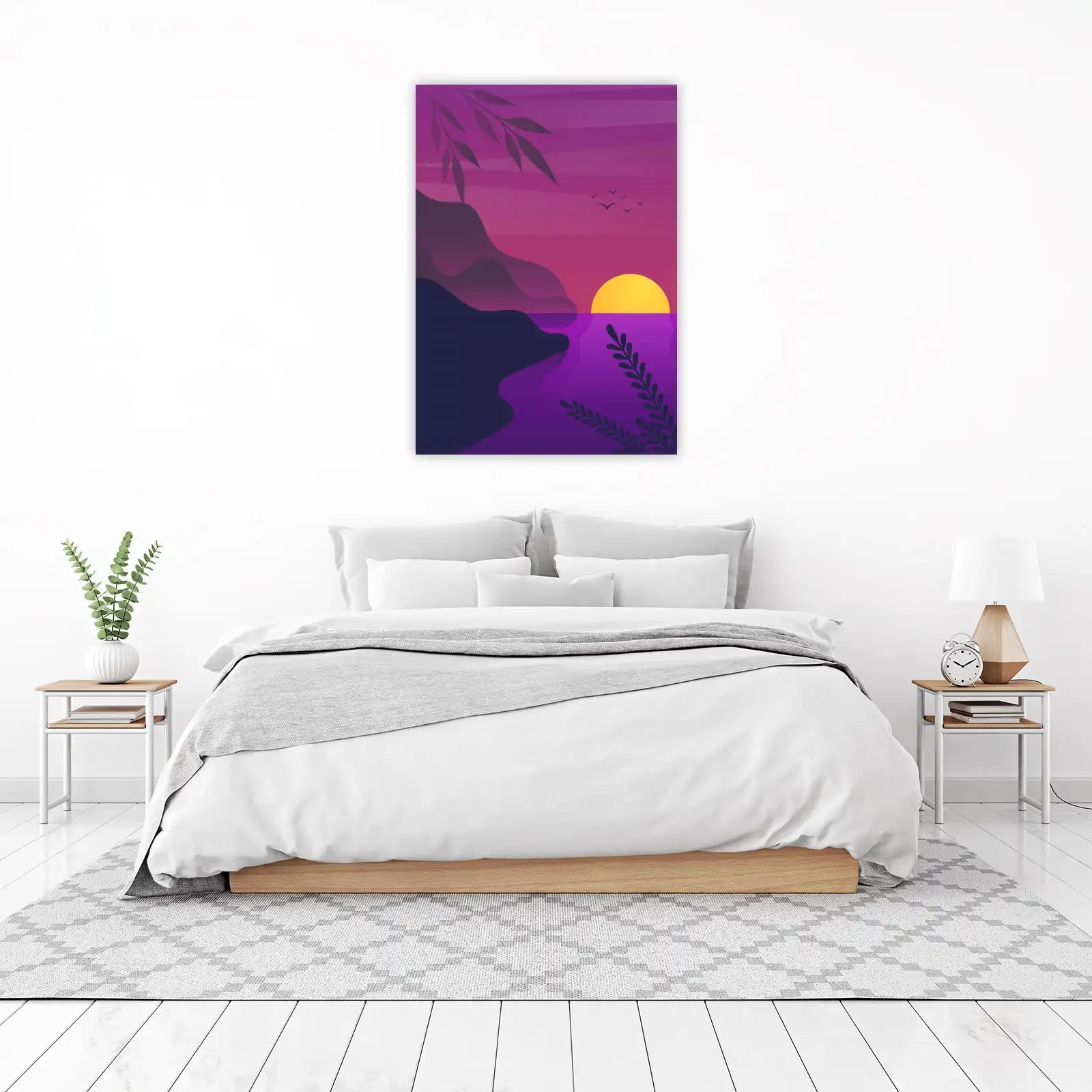 Serene Sunset Landscape Wall Art