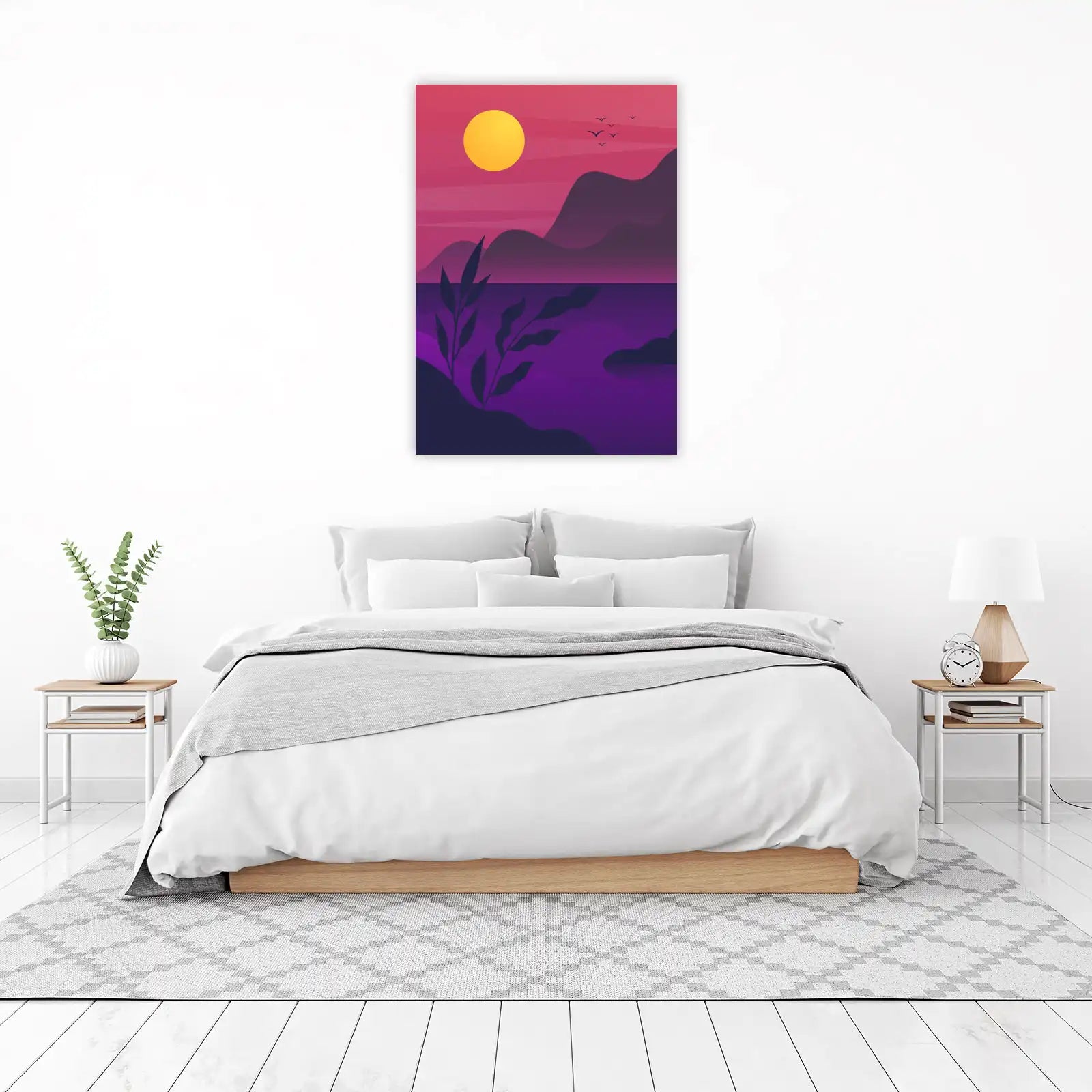 Serene Sunset Landscape Wall Art