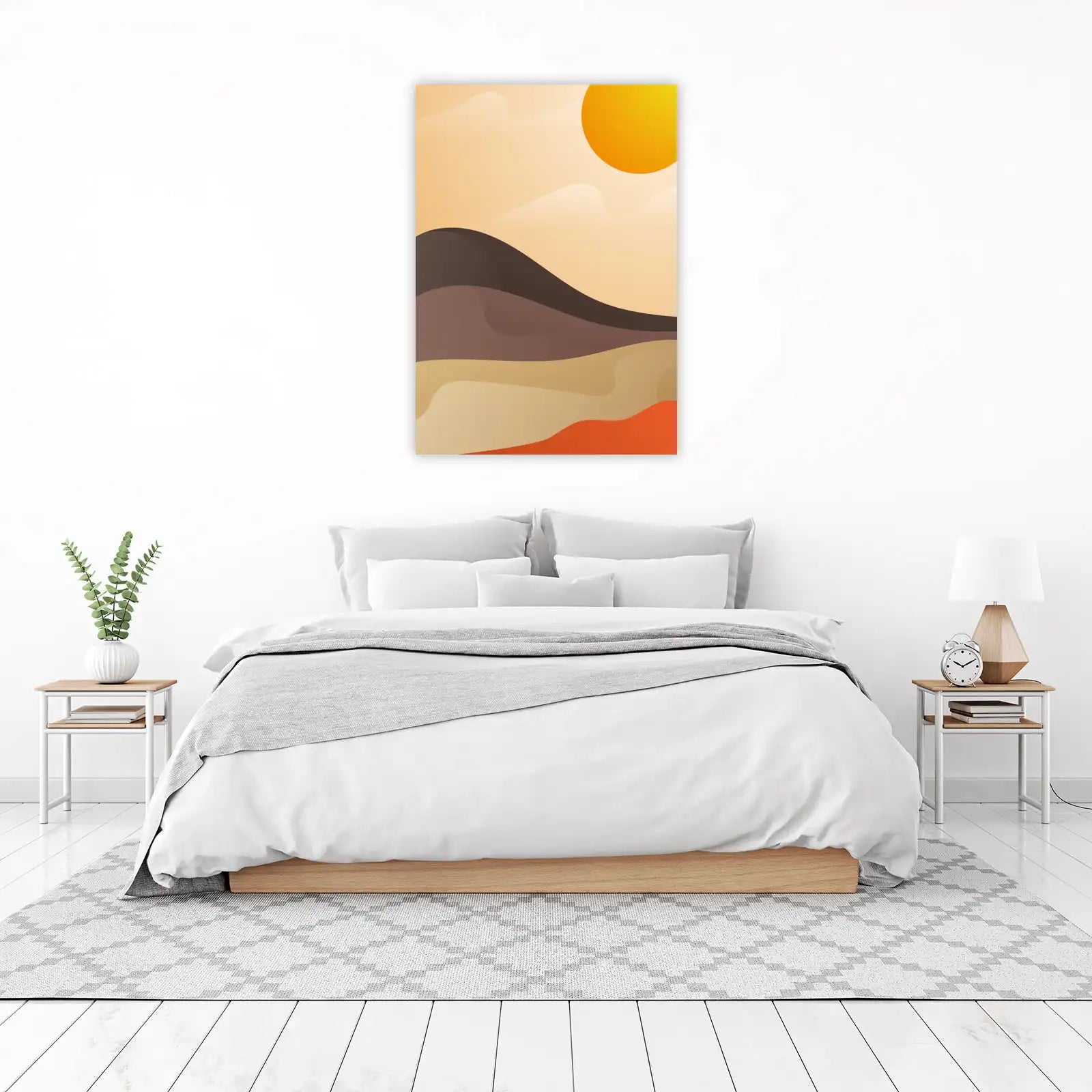 Desert Sunset Abstract Landscape Wall Art