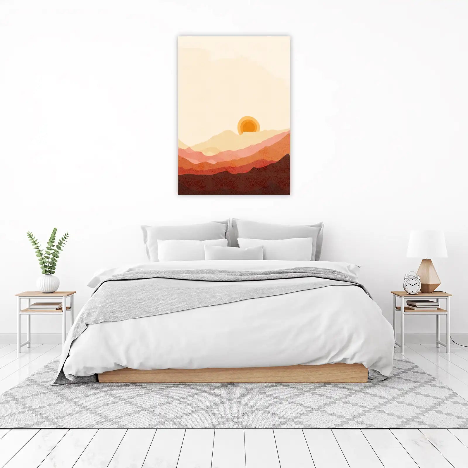 Bohemian Sunset Mountain Landscape Wall Art