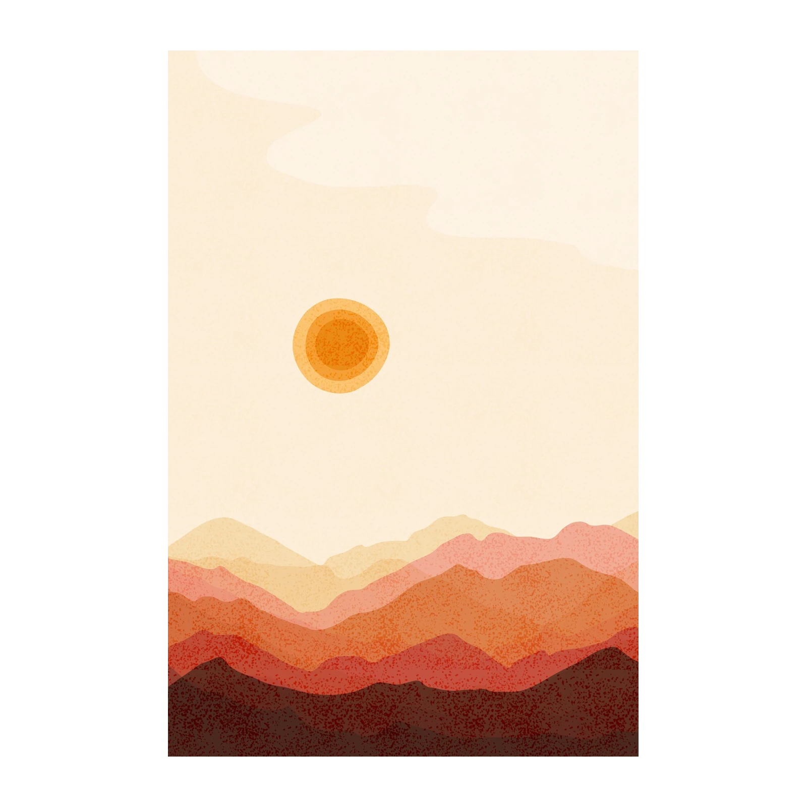 Desert Sunset Mountain Layers Wall Art