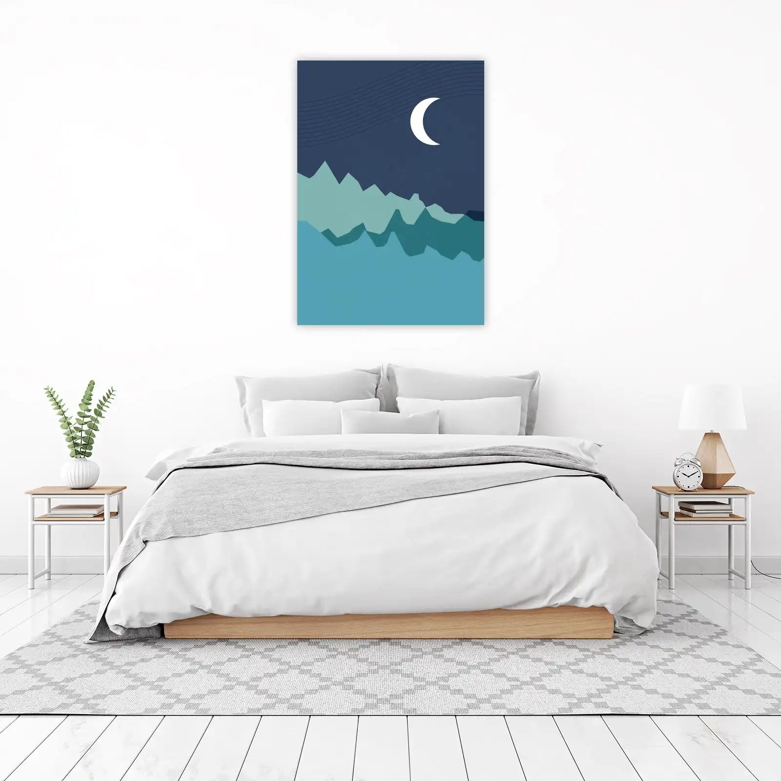 Abstract Mountain Moonscape Wall Art