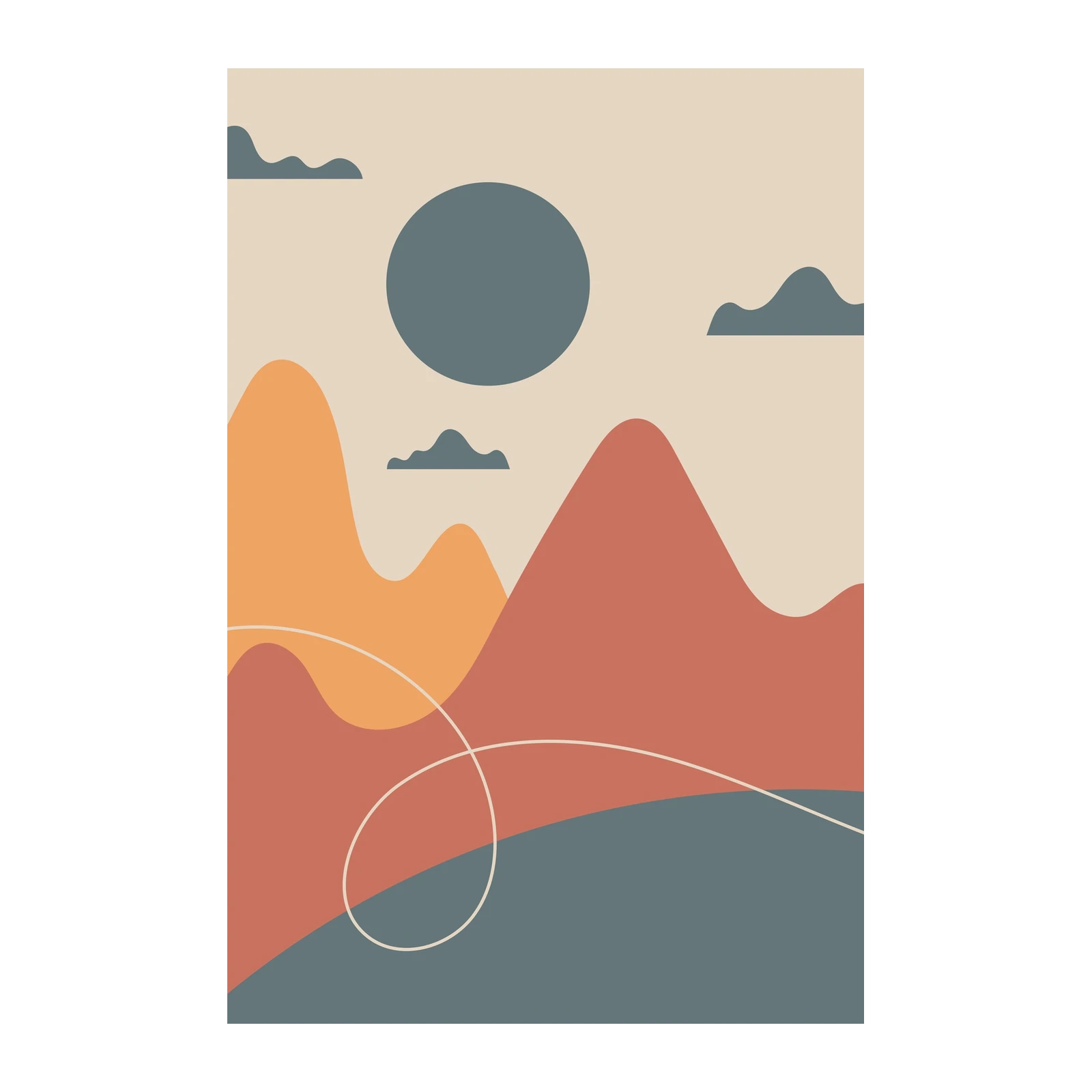 Bohemian Landscape Abstract Wall Art