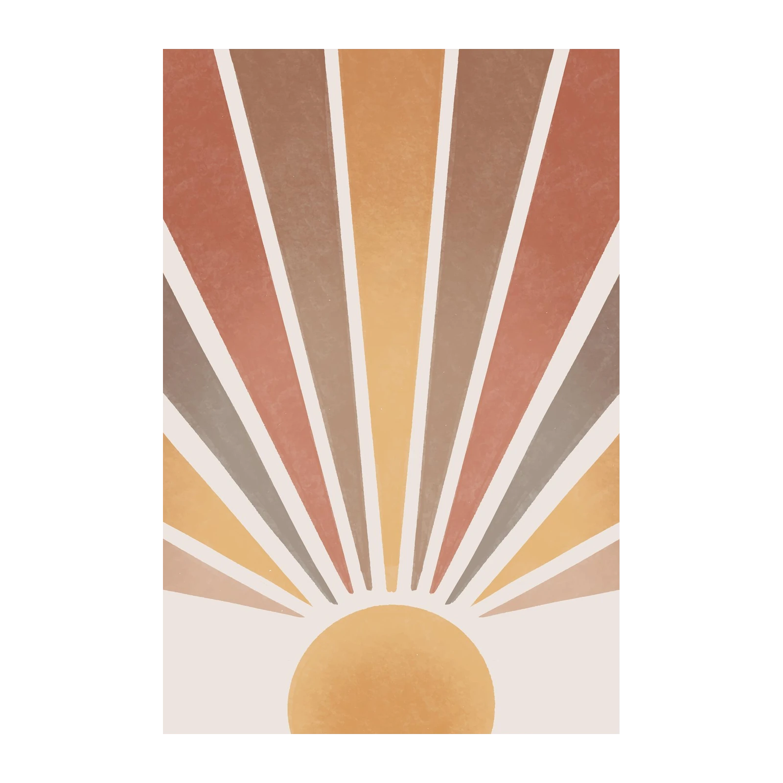 Boho Sunrise Burst Wall Art Wall Art