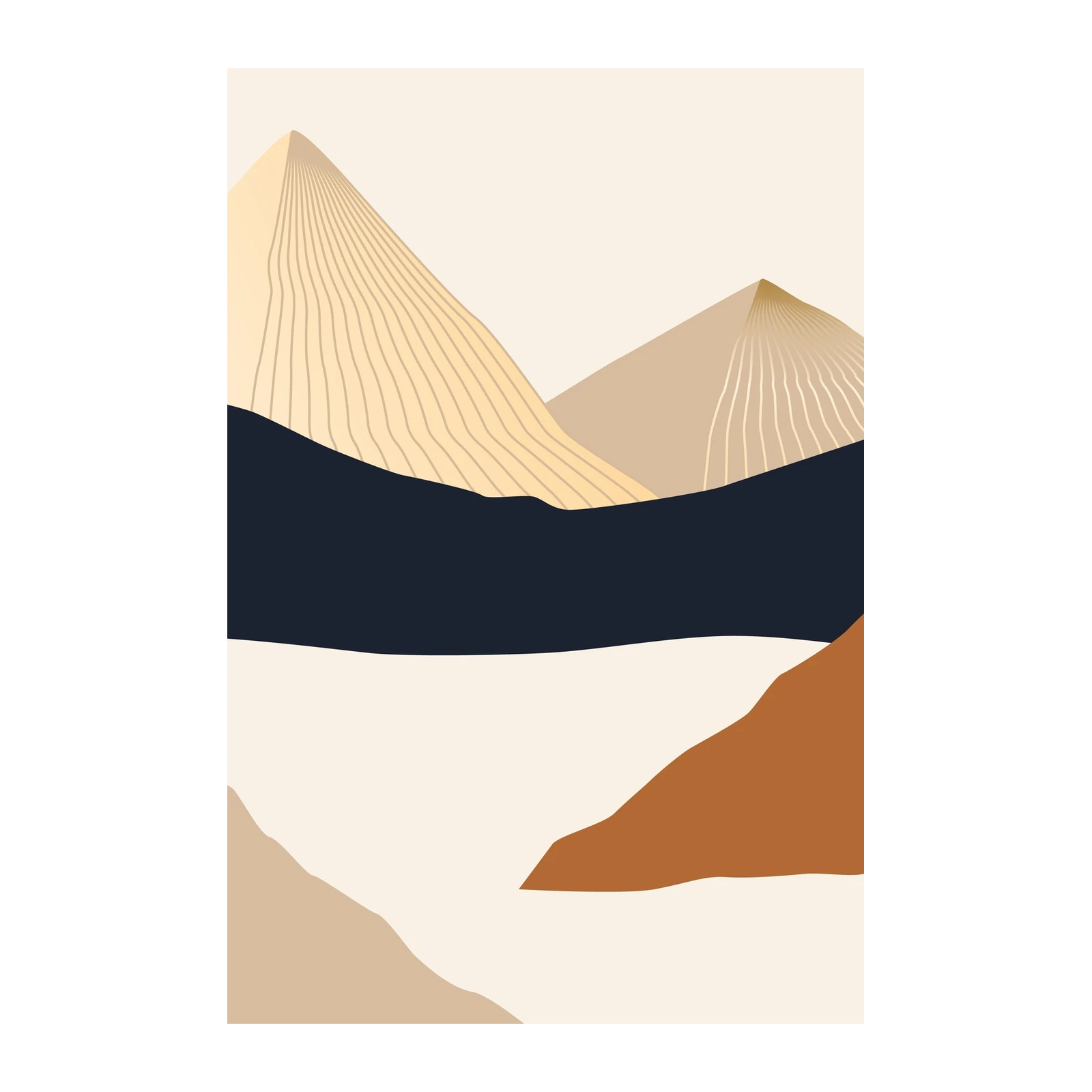 Minimalist Mountain Landscape Wall Art