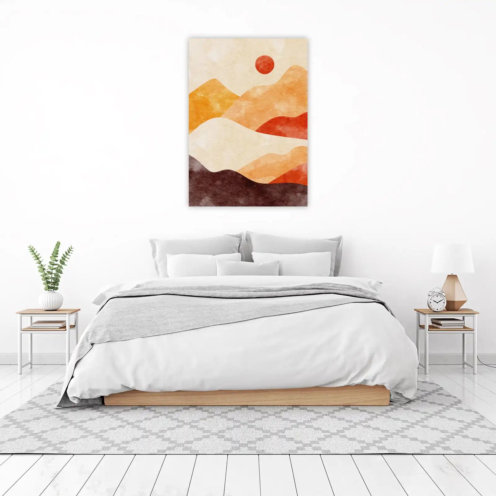 Abstract Sunset Mountain Art Wall Art