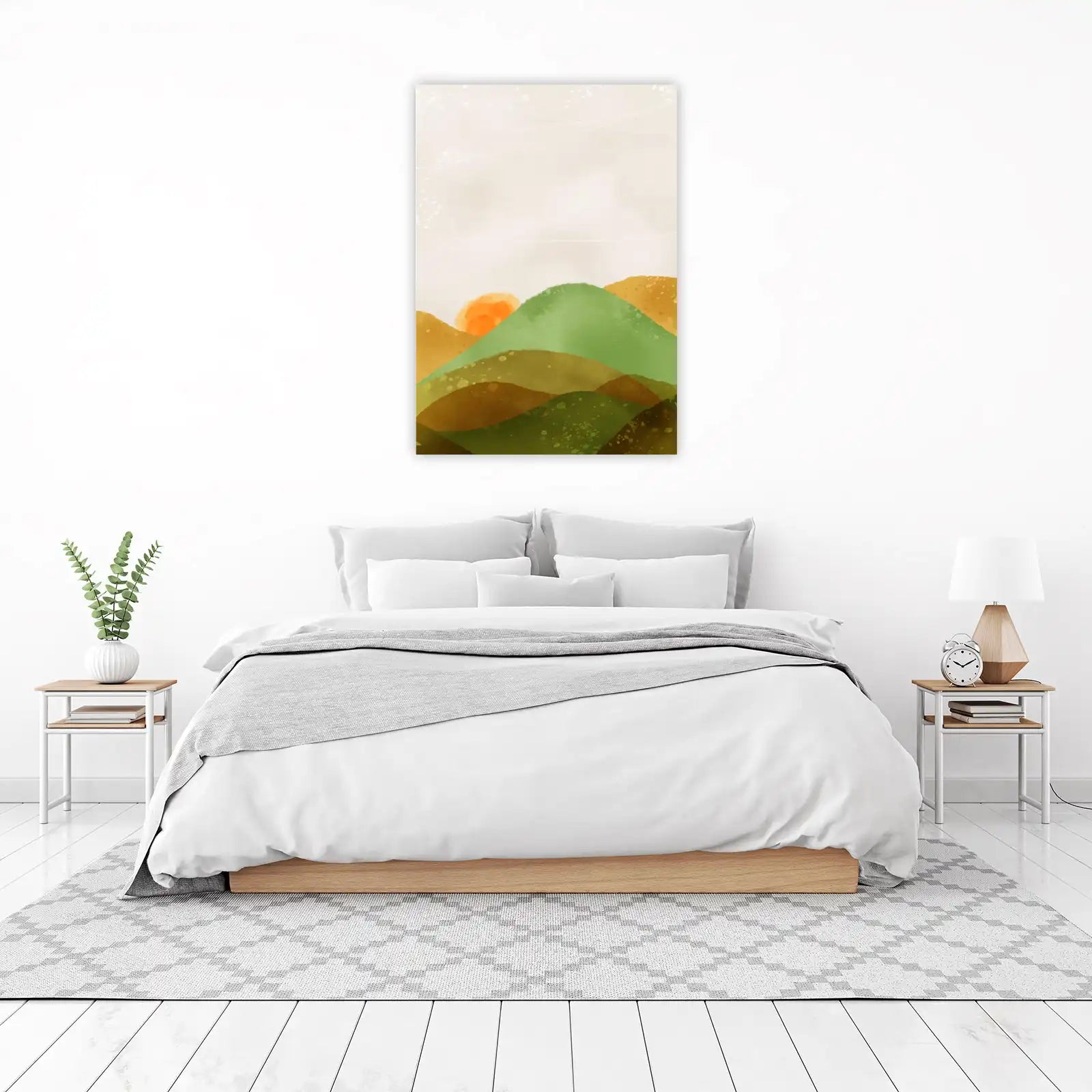 Serene Sunrise Mountain Landscape Wall Art