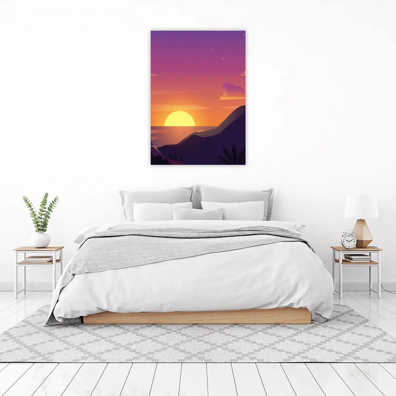 Serene Sunset Landscape Wall Art