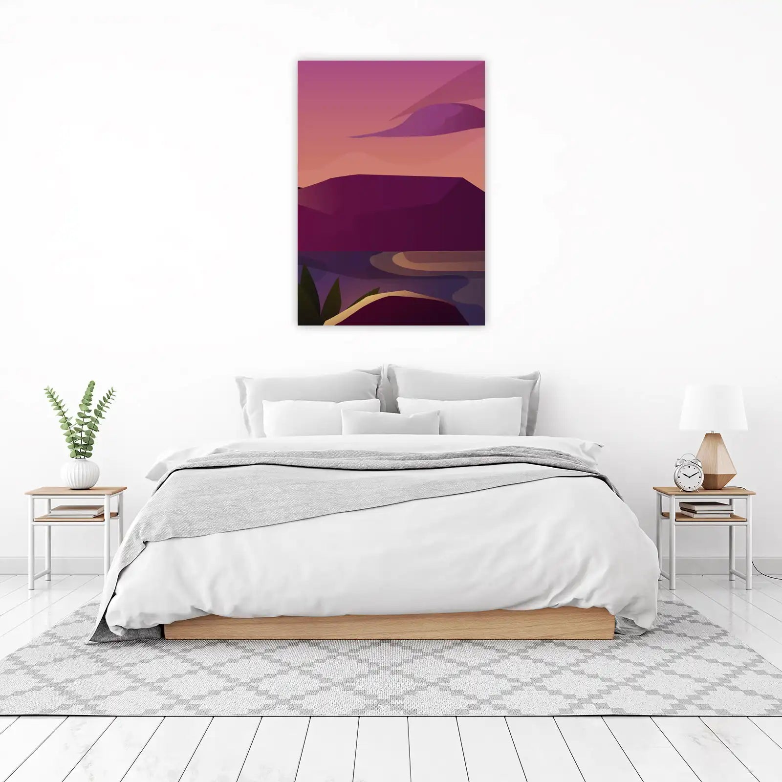 Serene Sunset Landscape Wall Art