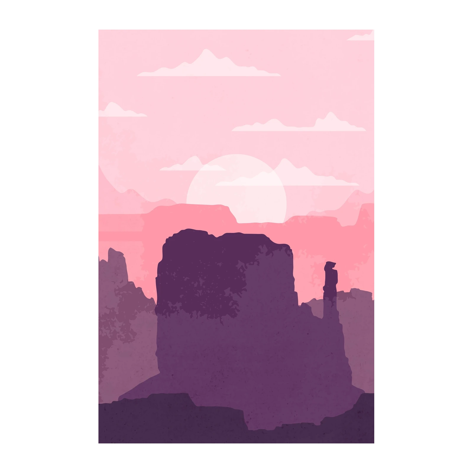 Serene Desert Sunset Landscape Wall Art