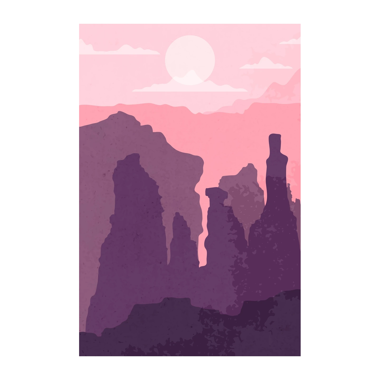 Serene Sunset Desert Landscape Wall Art
