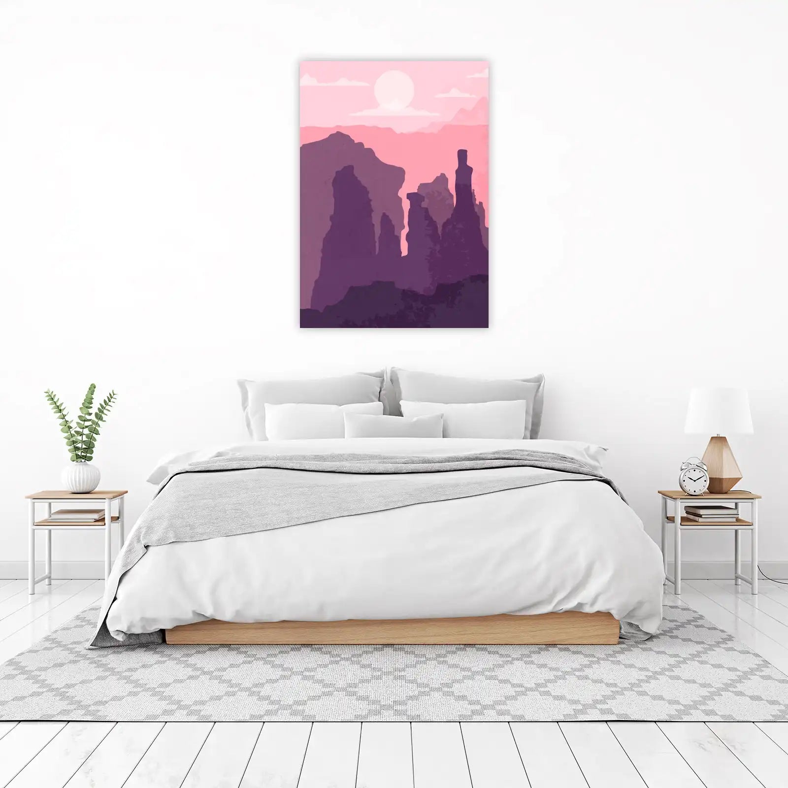 Serene Sunset Desert Landscape Wall Art