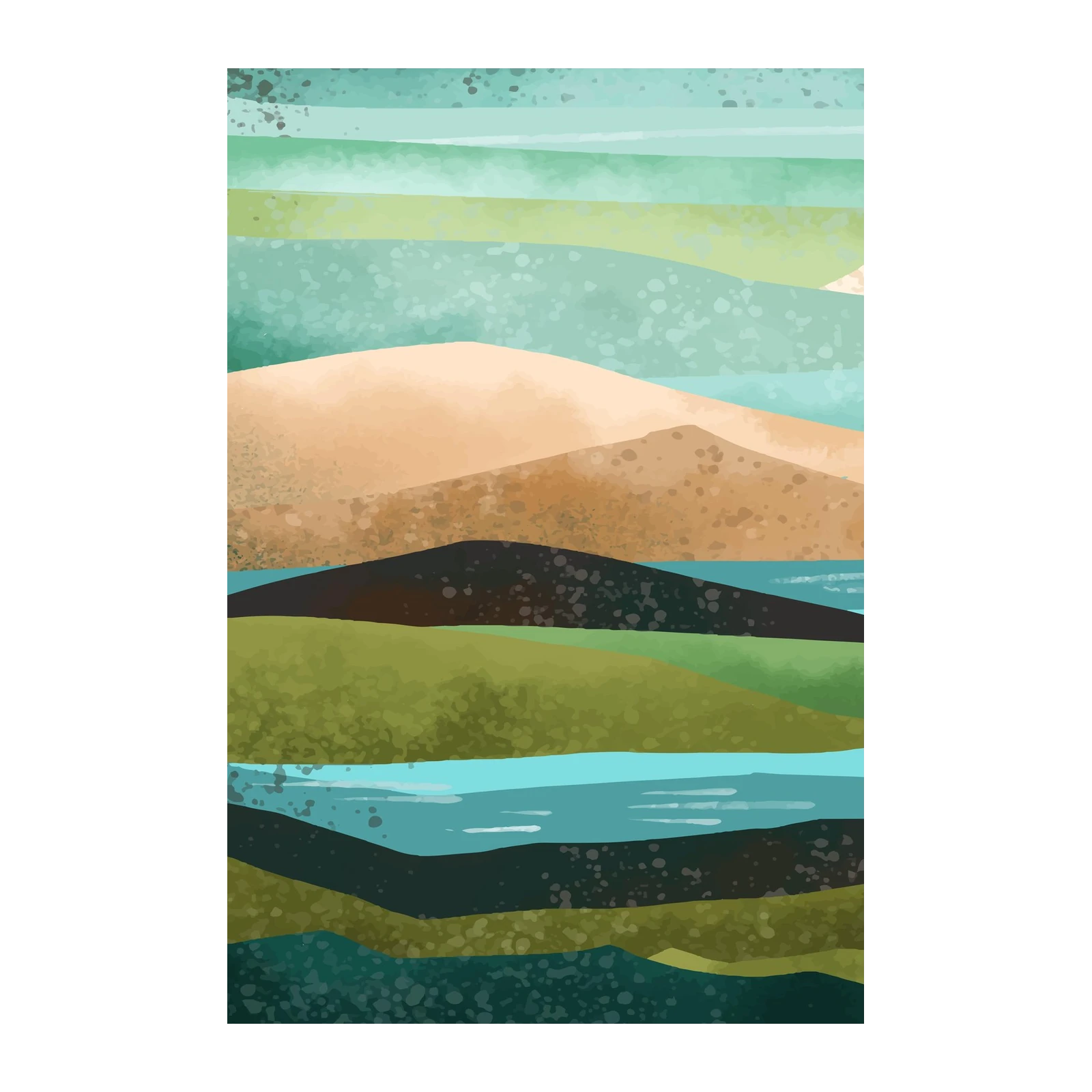 Serene Abstract Landscape Wall Art