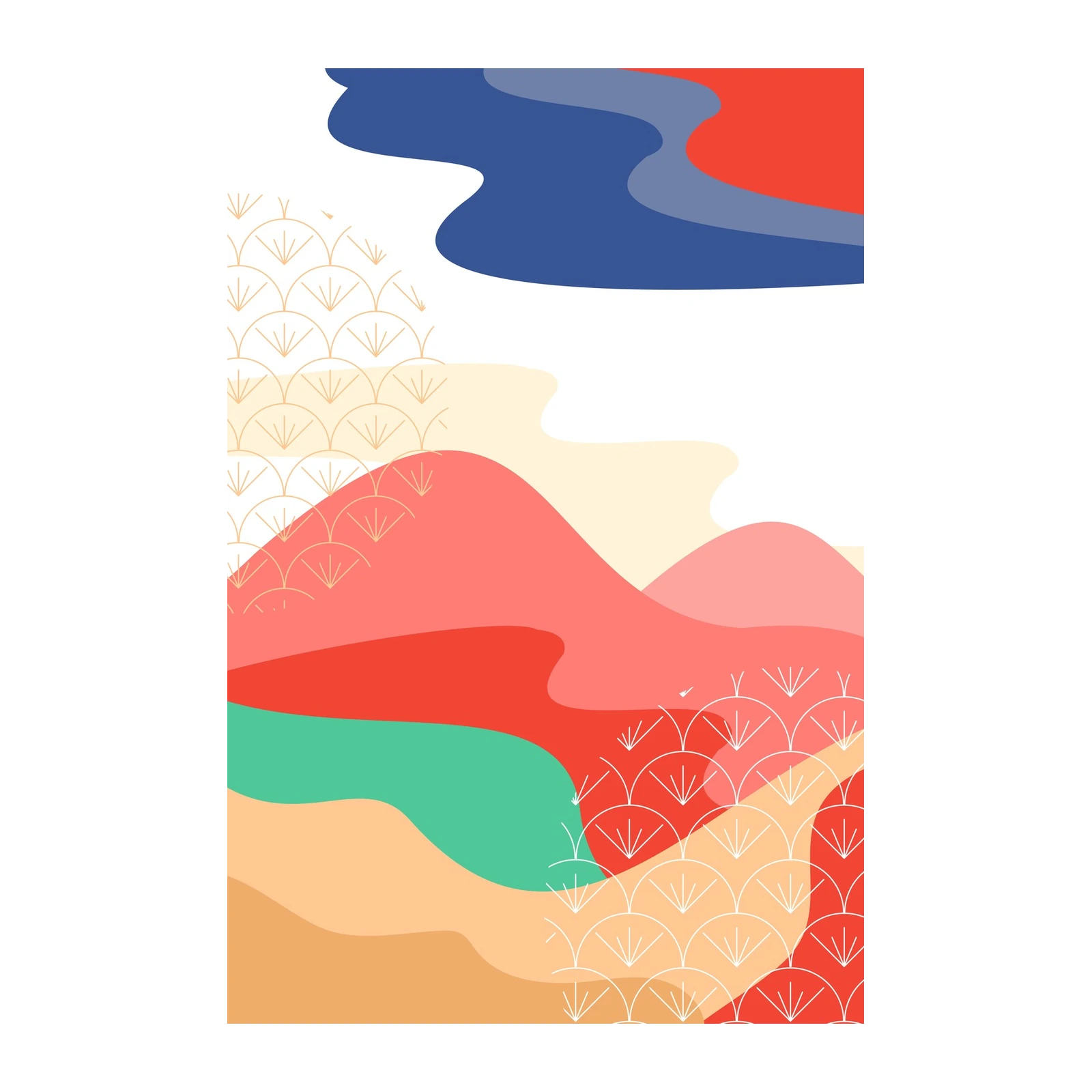 Abstract Mountain Landscape Wall Art