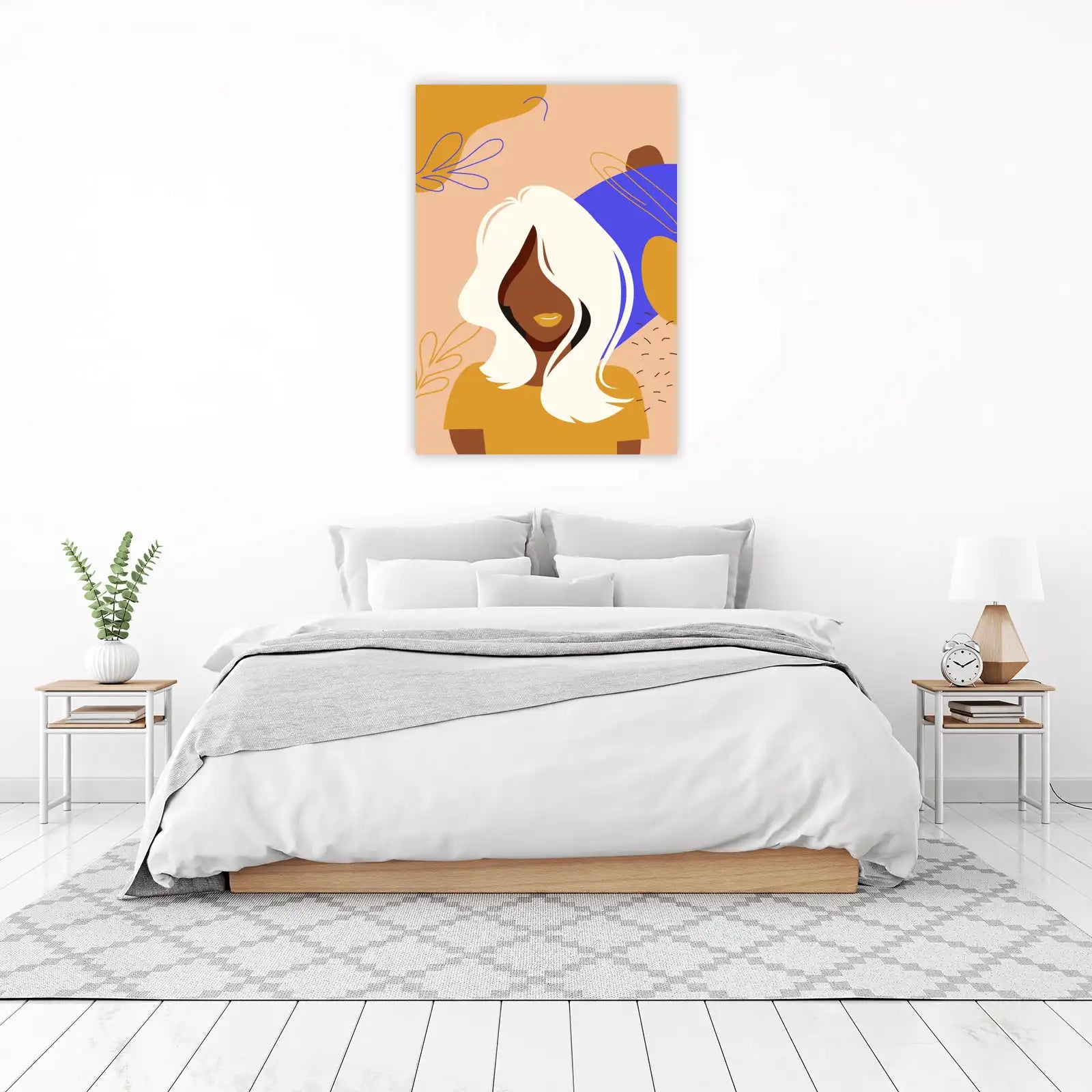 Modern Abstract Woman Portrait Wall Art