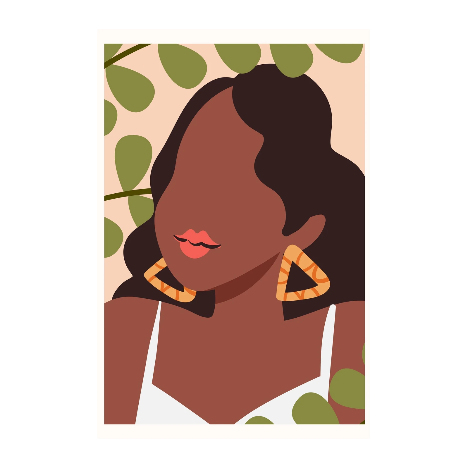 Bohemian Goddess Abstract Portrait Wall Art