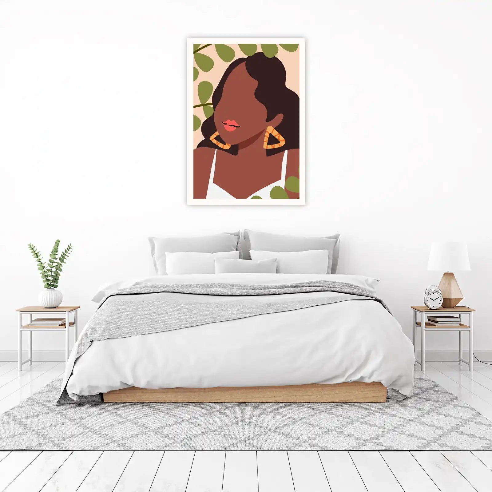 Bohemian Goddess Abstract Portrait Wall Art