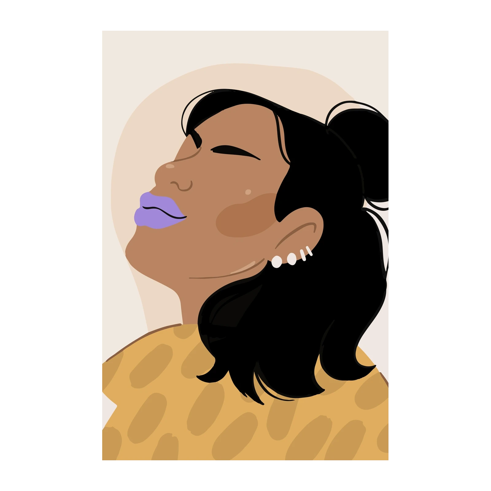 Modern Woman Serenity Abstract Wall Art