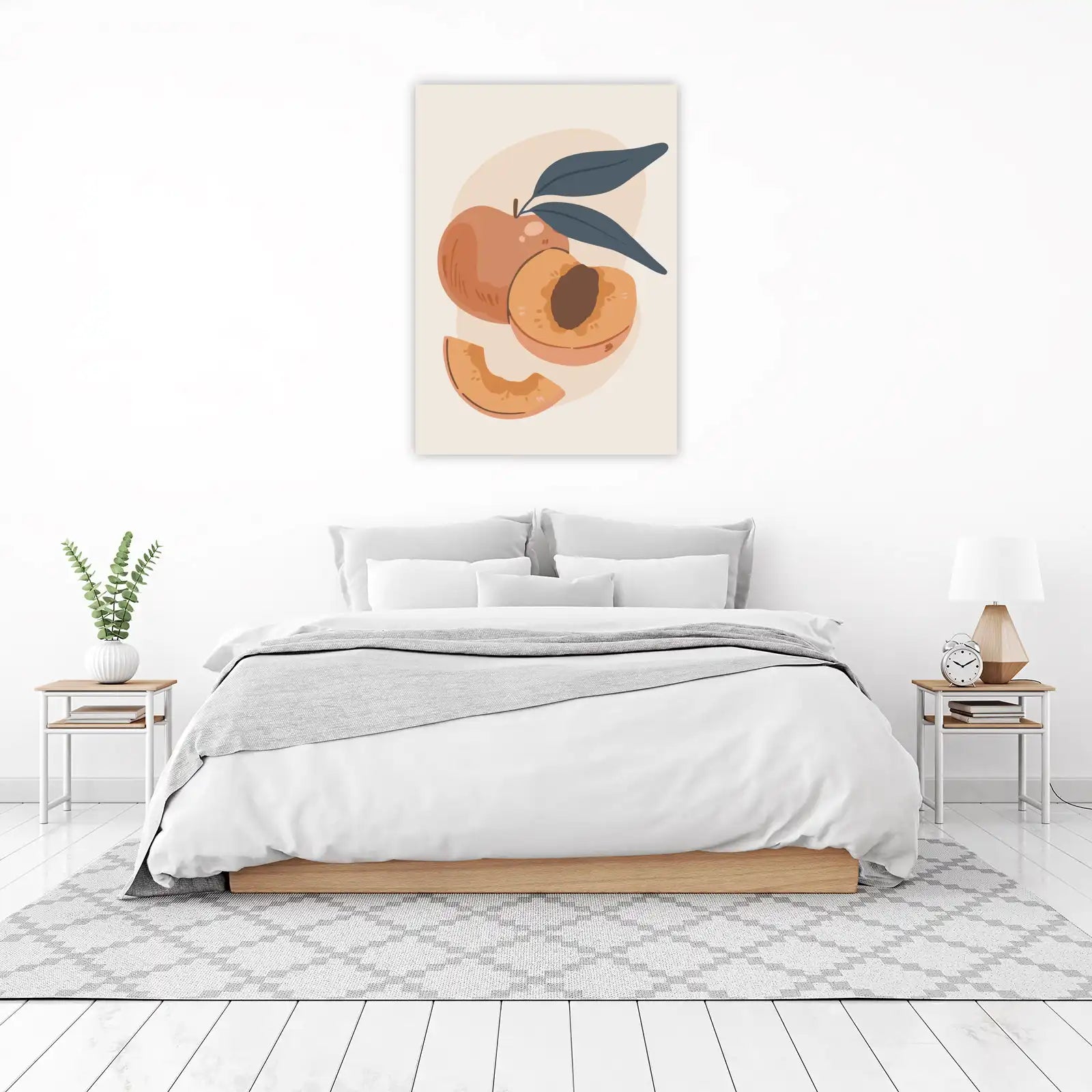 Abstract Peach Fruit Art Wall Art